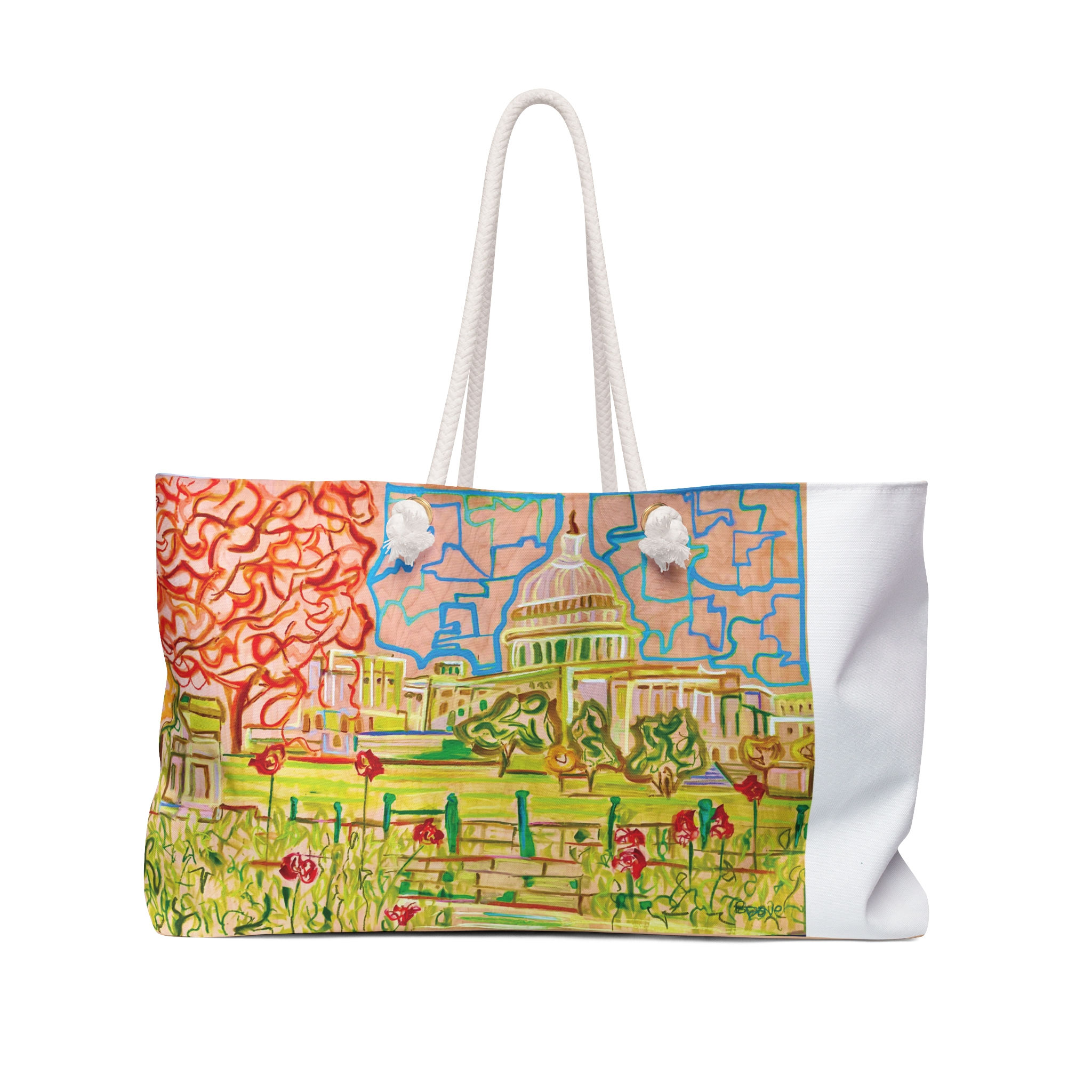 It's-all-rainbows-in-DC Weekender Bag