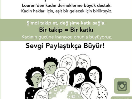 Louren, kadın derneklerine takipçi sayısı kadar bağış yapacak