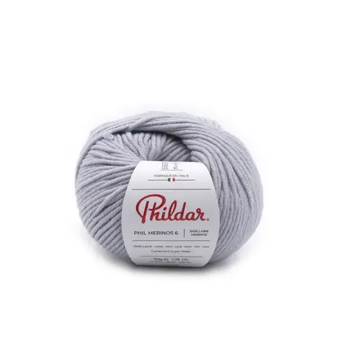 Pelote de laine Phildar Merinos 6 couleur perle