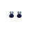Thumbnail: Cubic Zirconia Oval Earrings - Light Blue & Dark Blue