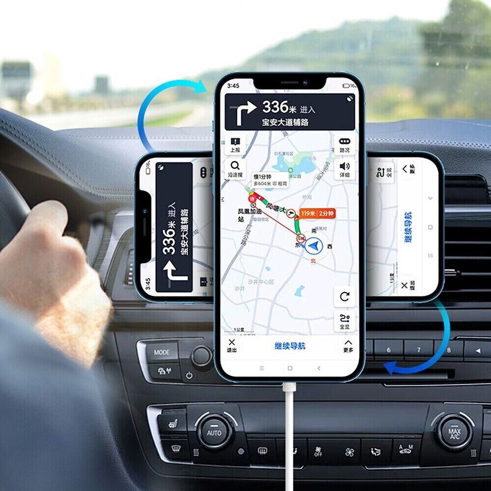 Miniatura: Magnetic Wireless Charger Car Mount Holder For iPhone 12 13 14 Pro Max MagSafe