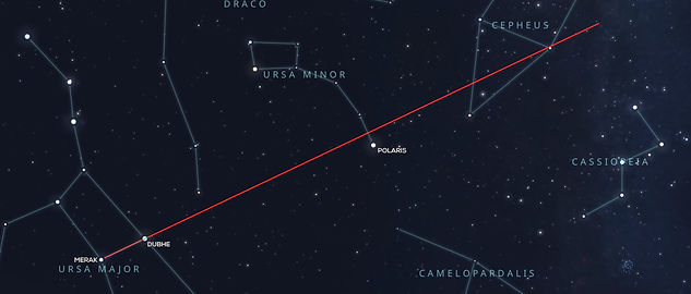 Find Cassiopeia with Dubhe and Merak