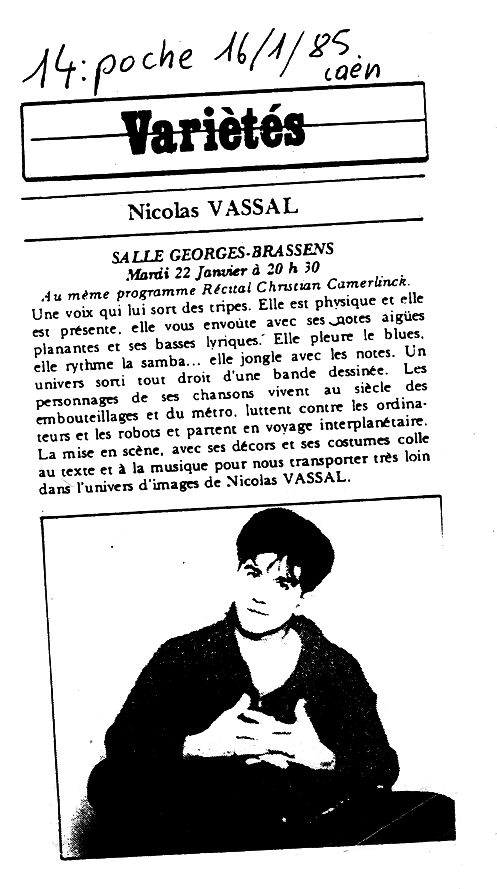 article à Caen-1985