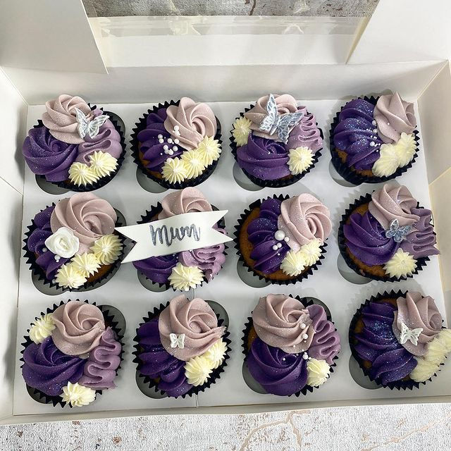 Purple Shades Mum Cupcakes