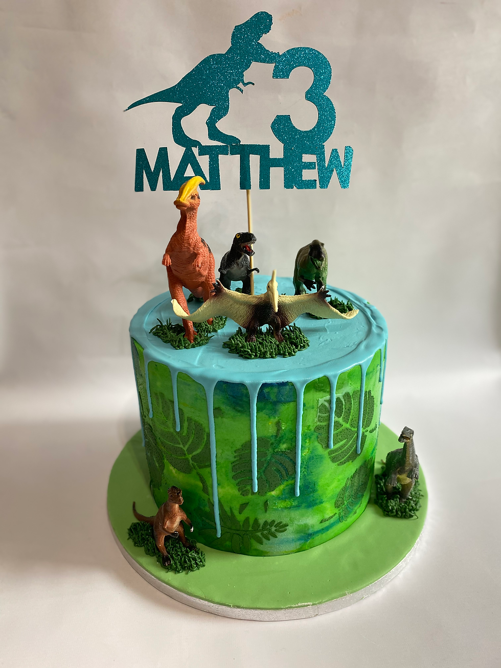 Dinosaur Drip Cake