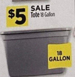clearance storage totes dollar general
