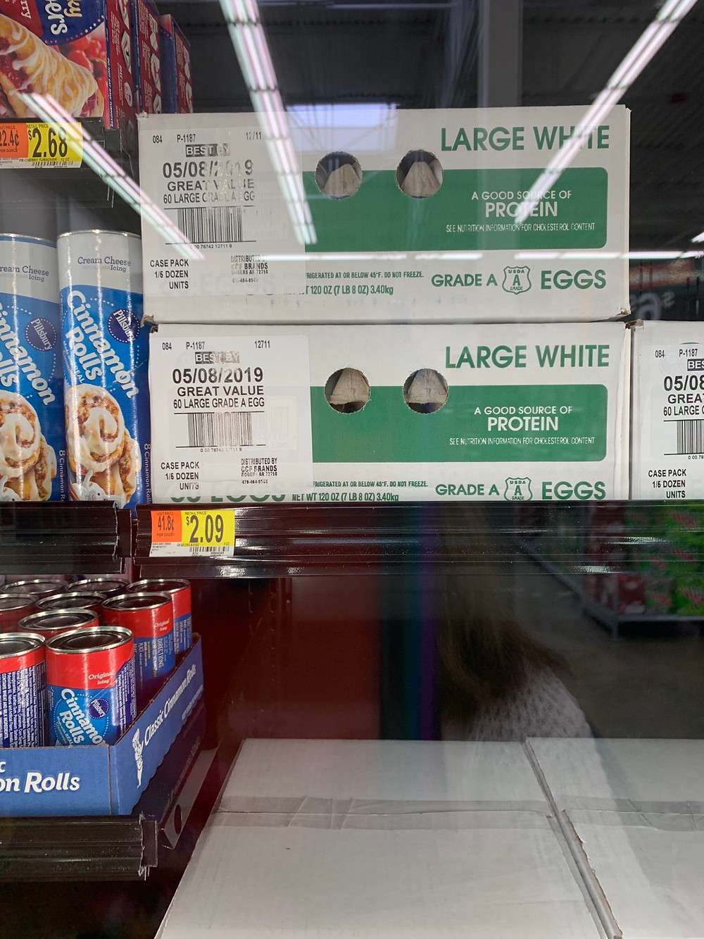 60 eggs at Walmart for $2.08