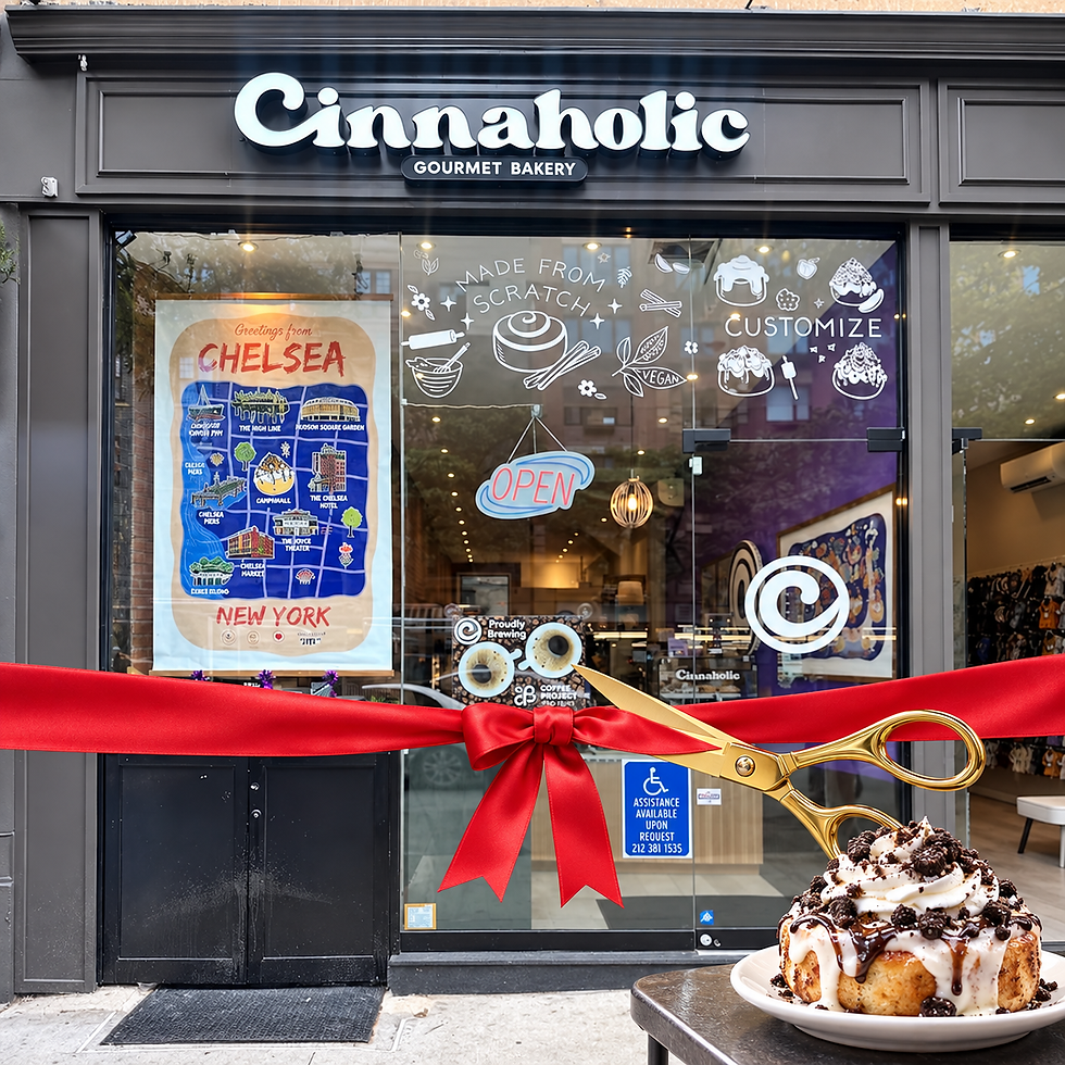 Cinnaholic Chelsea Ribbon Cutting
