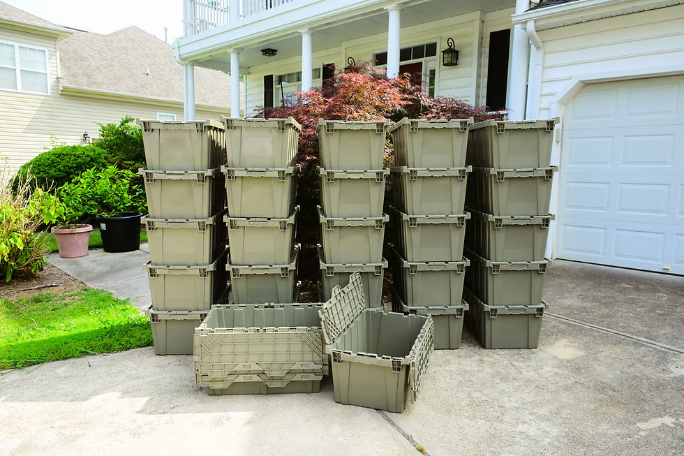Durable, stackable, nestable rental moving boxes in the Virginia Beach Hampton Roads area