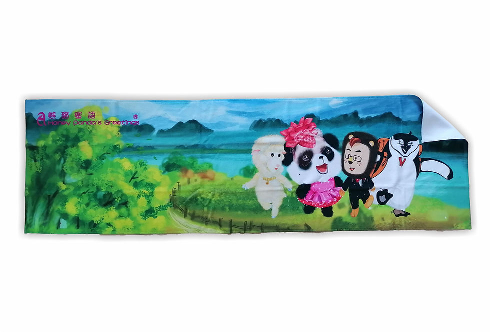 Honey Panda's Greetings® Sports Towel 「熊貓蜜語®」運動必備毛巾