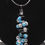 Thumbnail: Blue and clear beaded necklace pendant