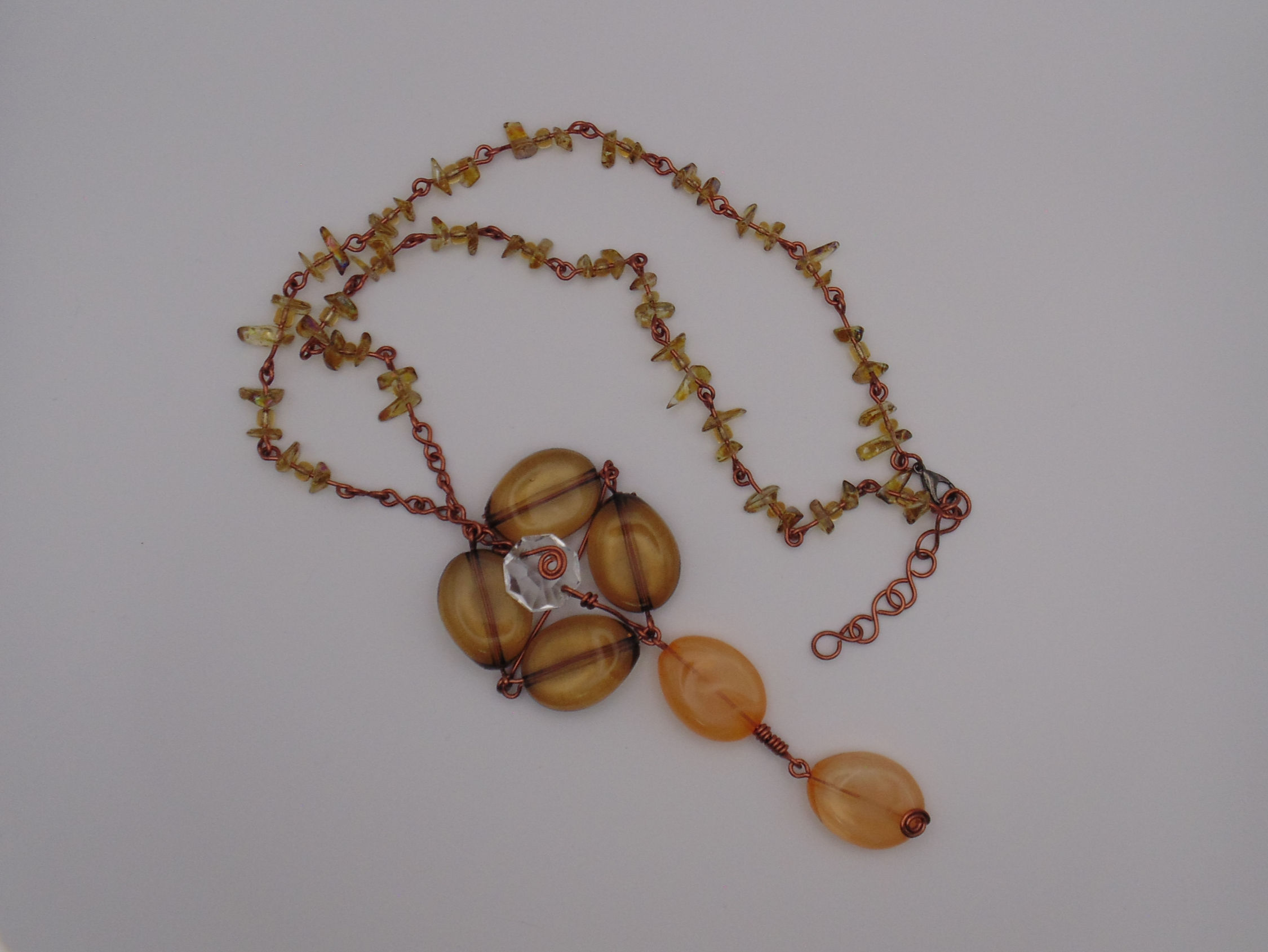 Citrine and Amber Flower