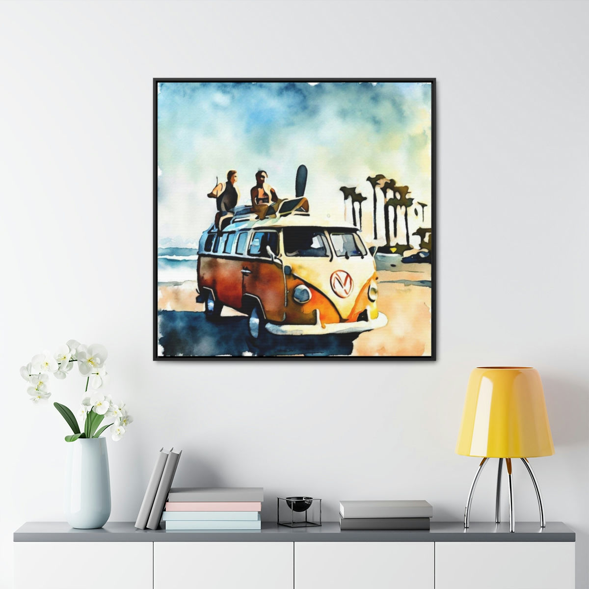 Beach Bum Gallery Canvas Wraps, Square Frame