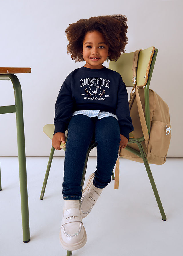 Thumbnail: Mayoral Girls Dark Wash Slim Fit Jean 576