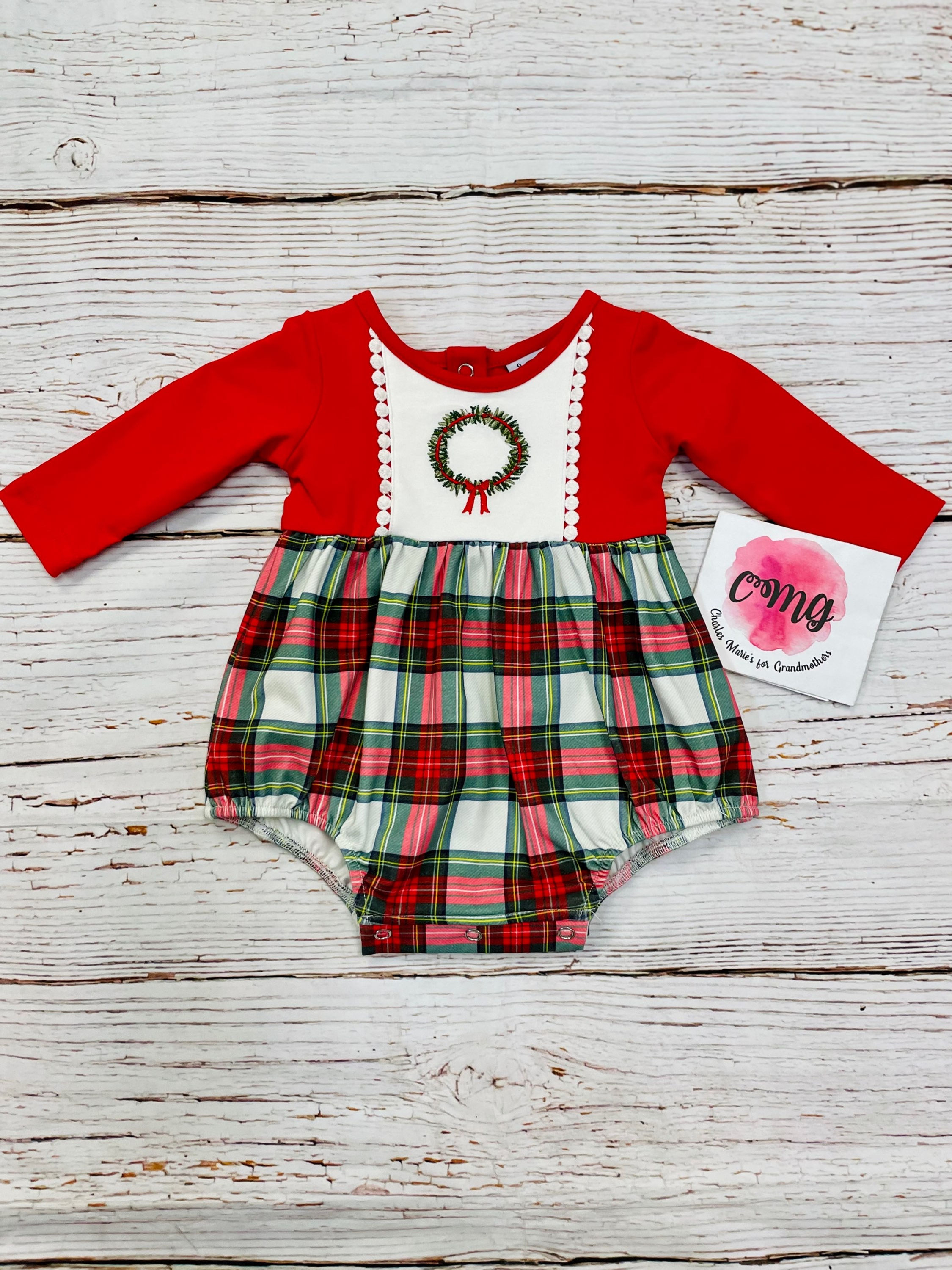 Serendipity Wreath Bubble Onesie