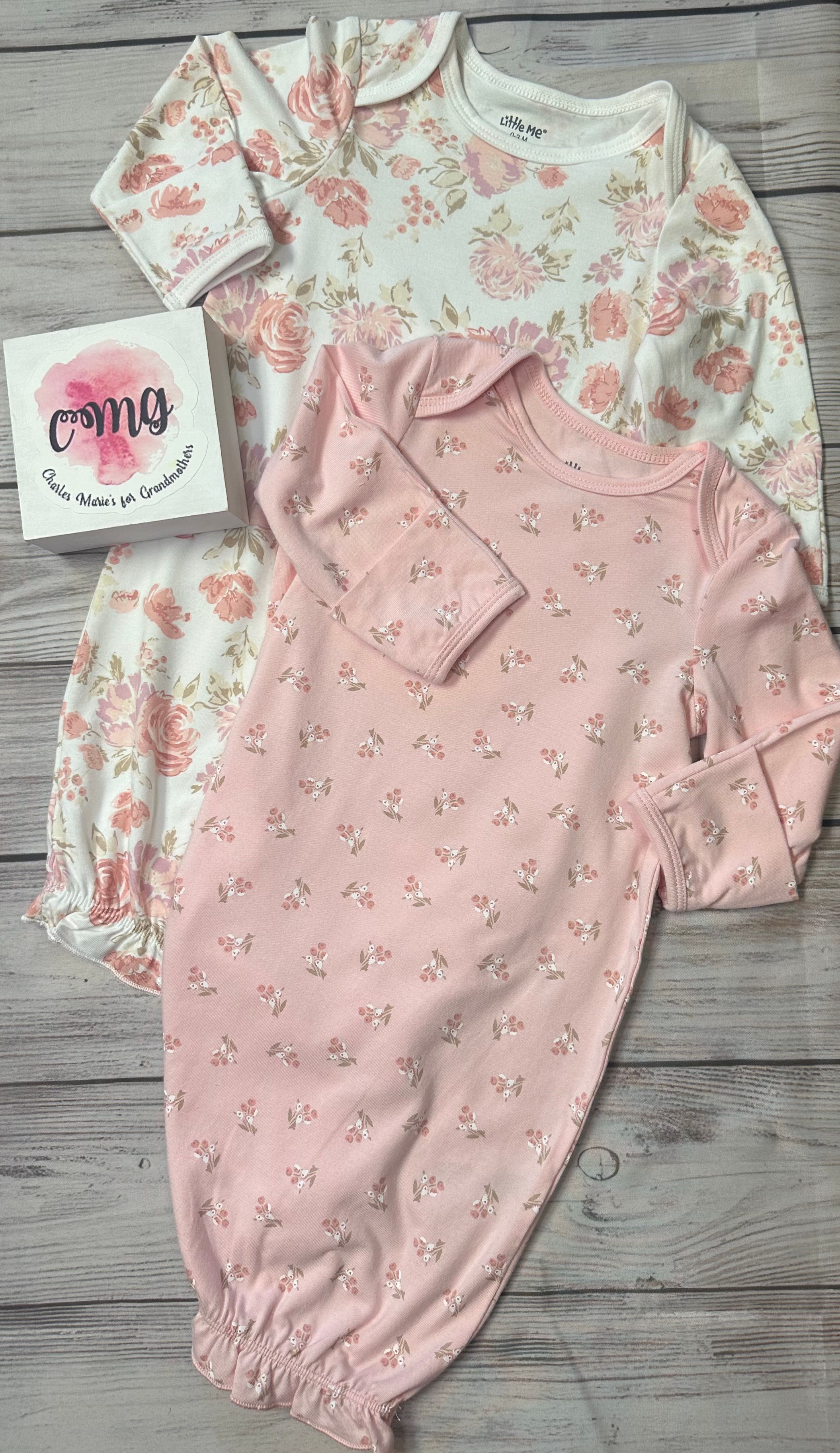 Little Me Fabulous Floral 2 pack Gown for baby