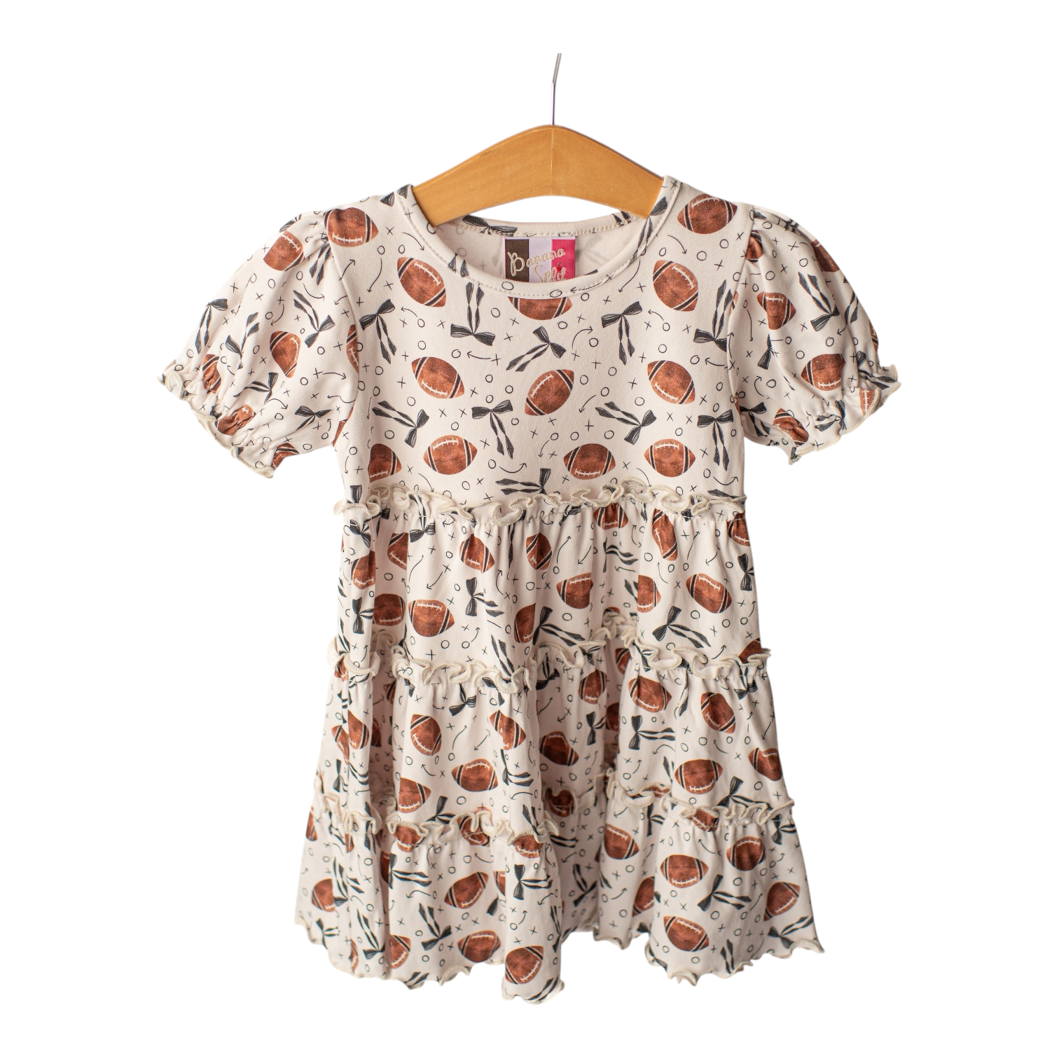 Banana Split Tiered Game Day Dress for Toddlers and Girls