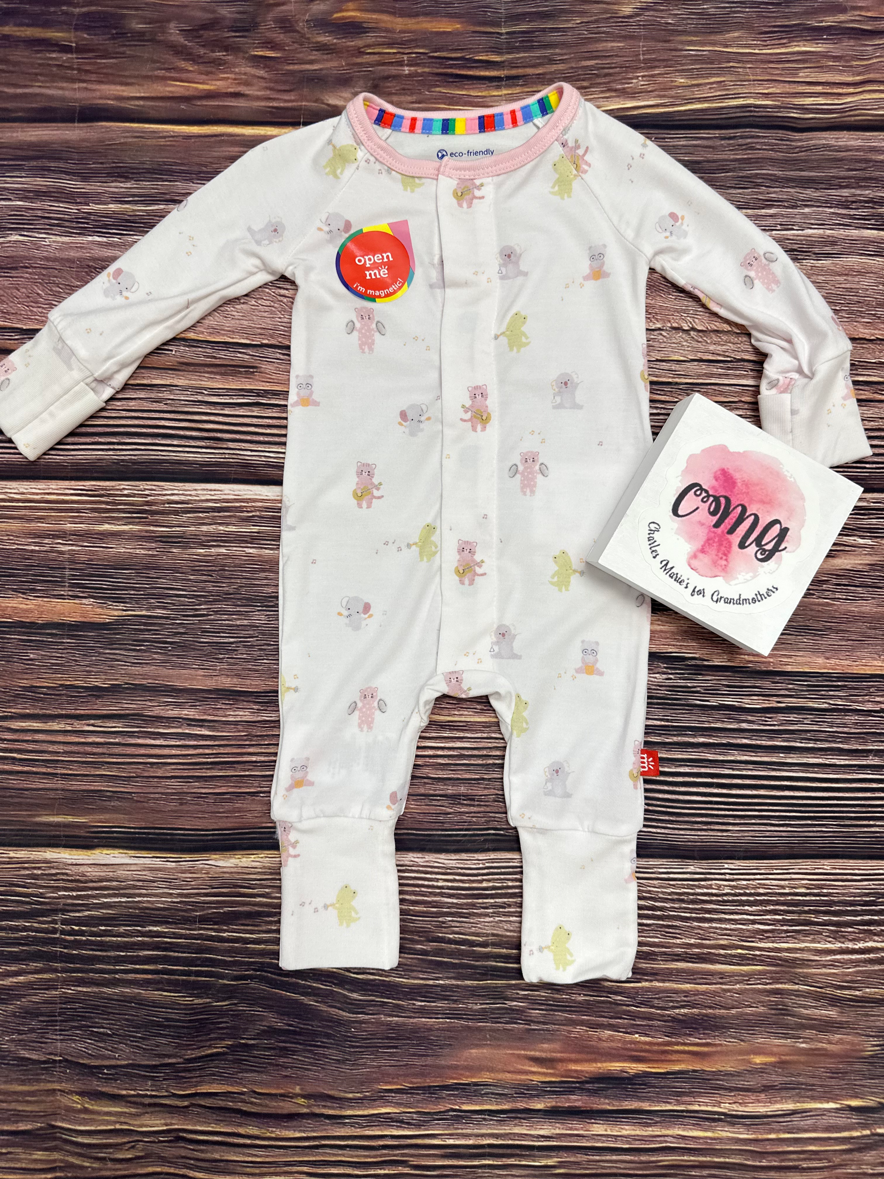 Magnetic Me Pink Baby Beats convertible romper