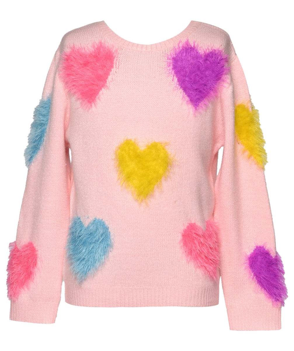 Baby Sara Fuzzy Heart Sweater Top
