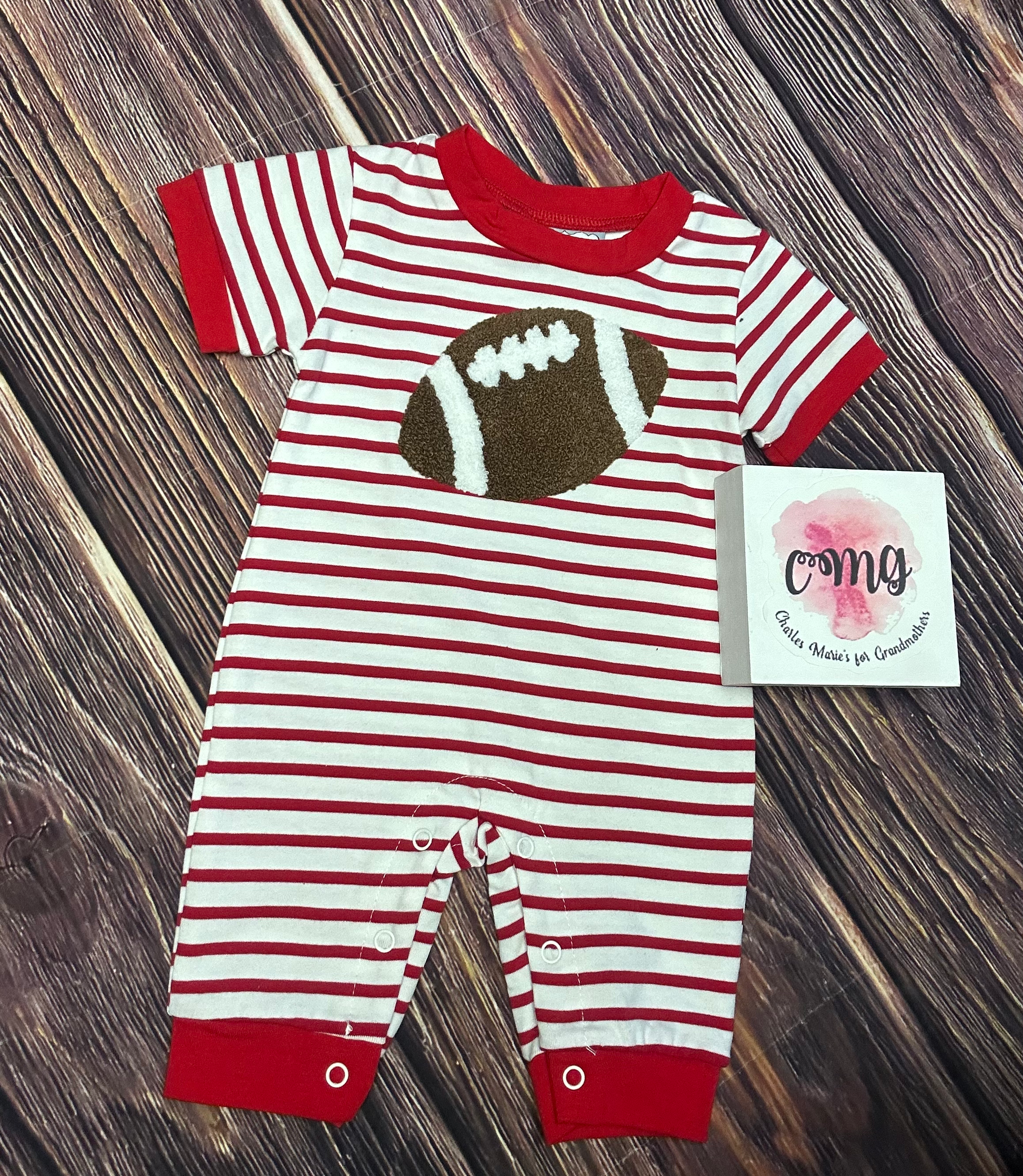 Three Sisters Game Day Football Romper