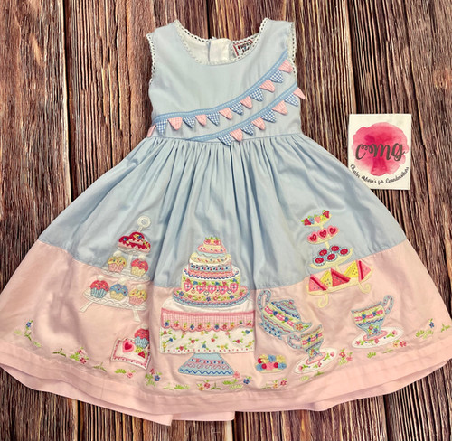 open lace back dress Alice Tea Party Dress Reimagined – Only Little Once main image 0