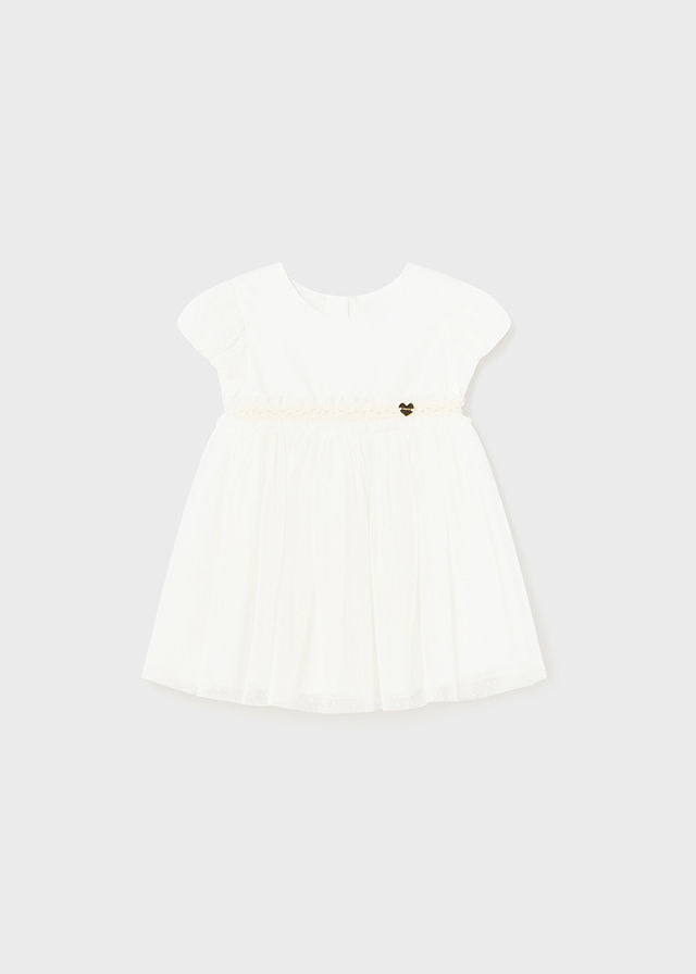 Mayoral Fancy White Tulle Dress