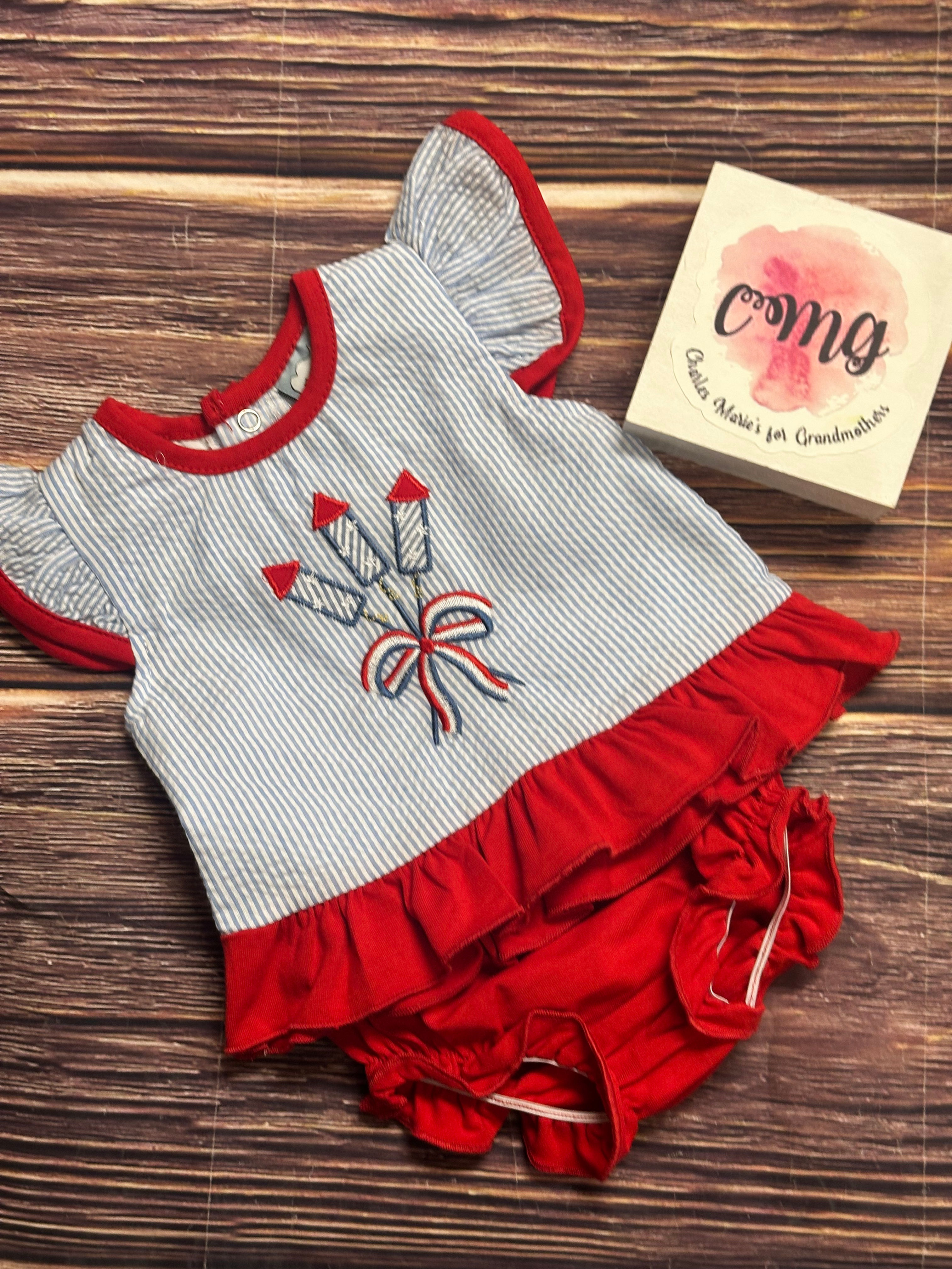 Three Sisters Fireworks Diaper Set