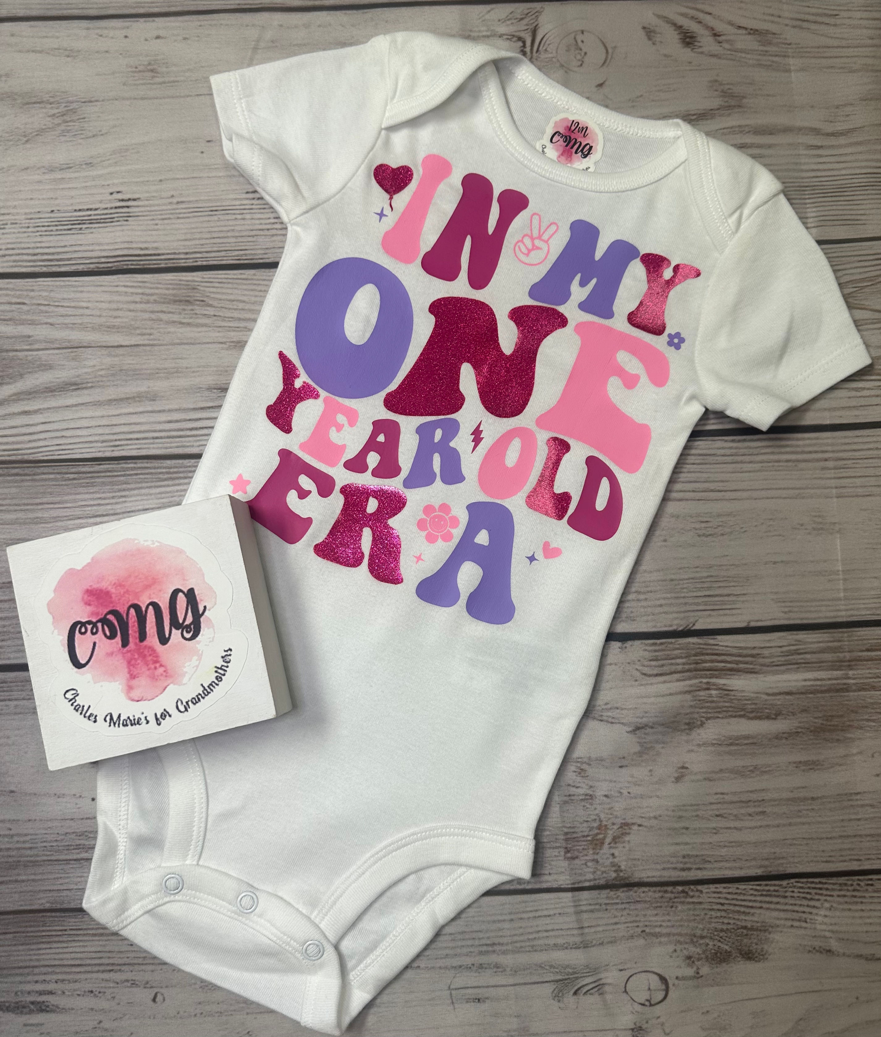 In My One Year Old Era Onesie for Baby’s First Birthday 