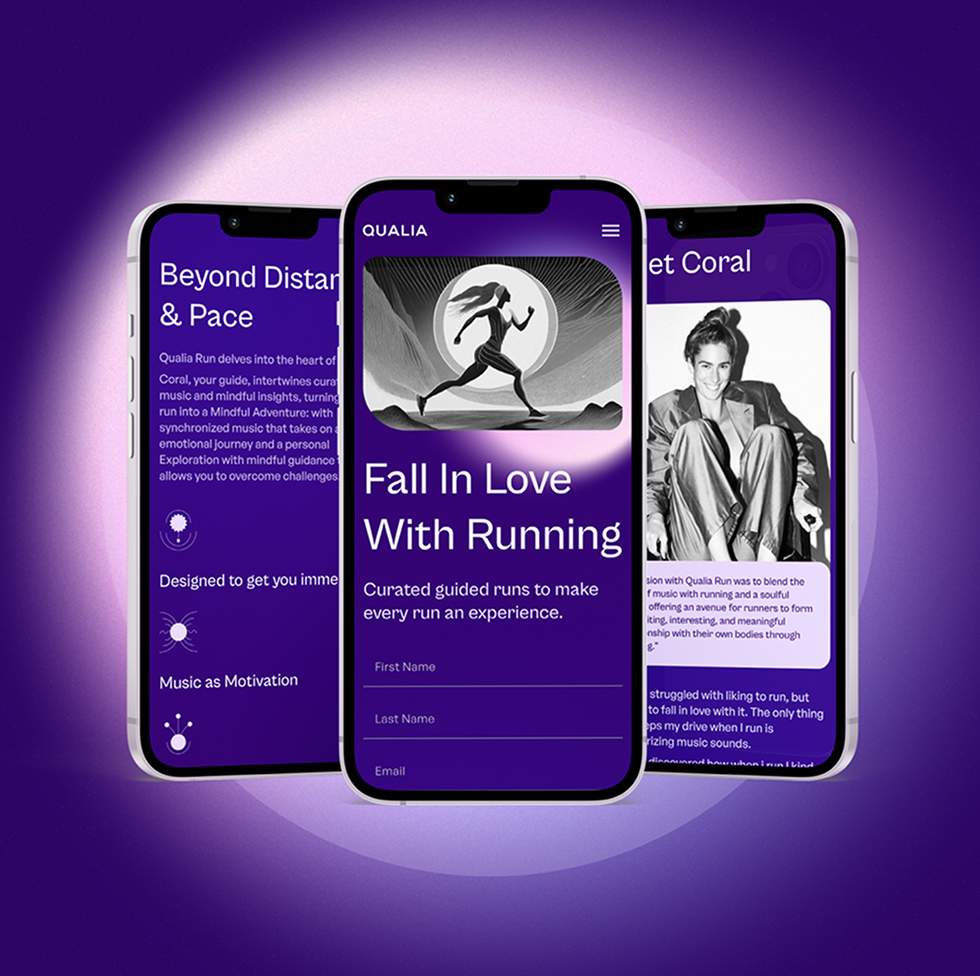 Qualia Run website responsive