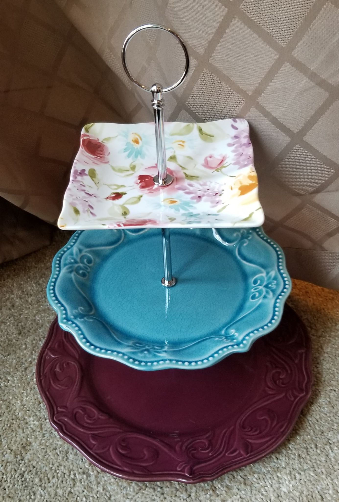 Purple and Turquoise Floral