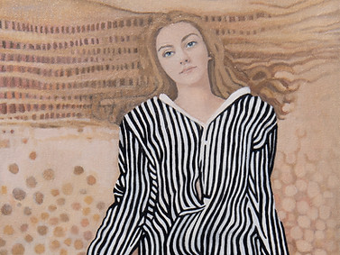"Georgia. Zebra Not Horse." painting by Elaine O'Neill