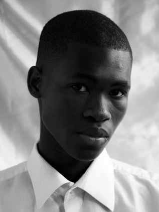 Ismael male model strong black and white portrait ready for new campaign