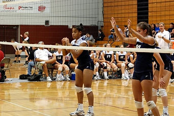 Volleyball Player at Net