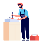 Plumber with sink
