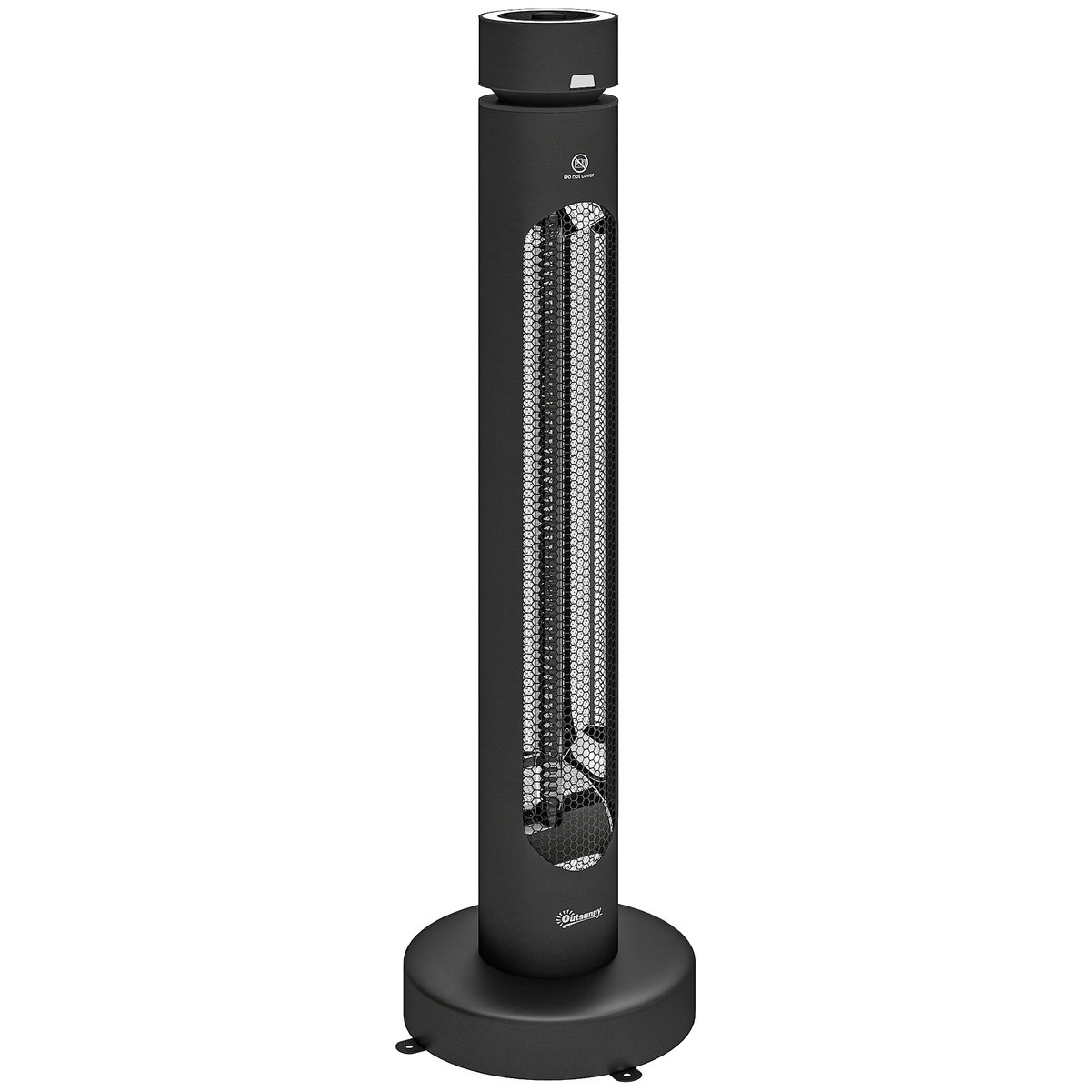Terrassvärmare 2000 W med oscillering, 84 cm och åtta värmelägen