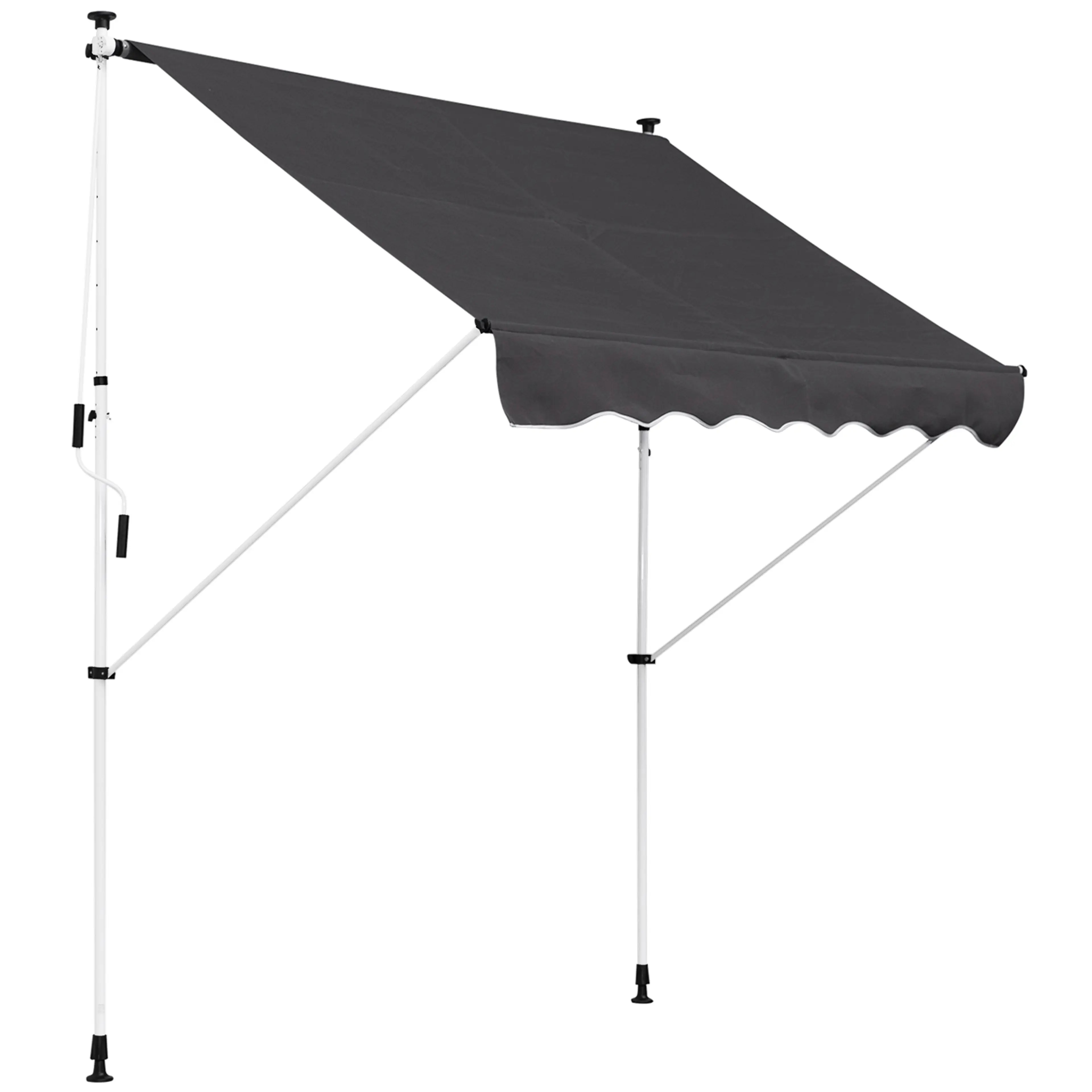 Markis med Vev 200x150 cm – Fristående Infällbar Markis för Balkong & Terrass