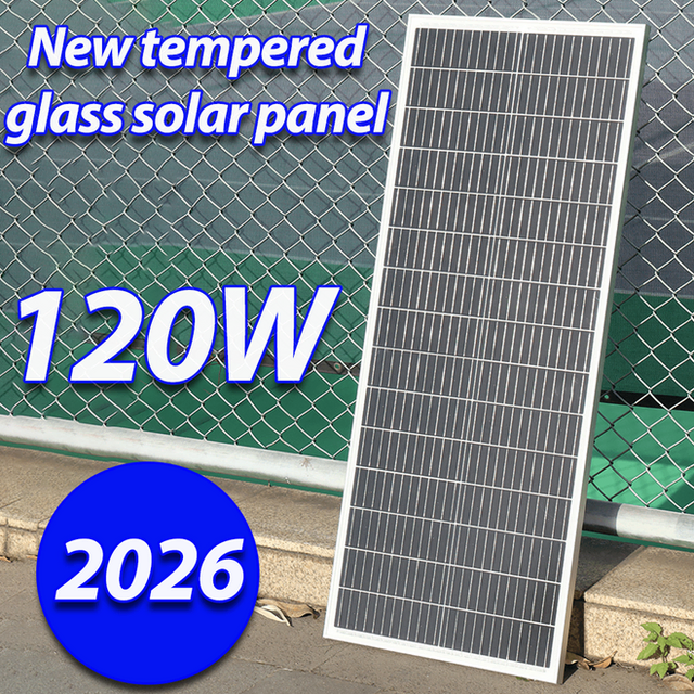 Monokristallin solpanel 12V för husbil, båt och fritidshus