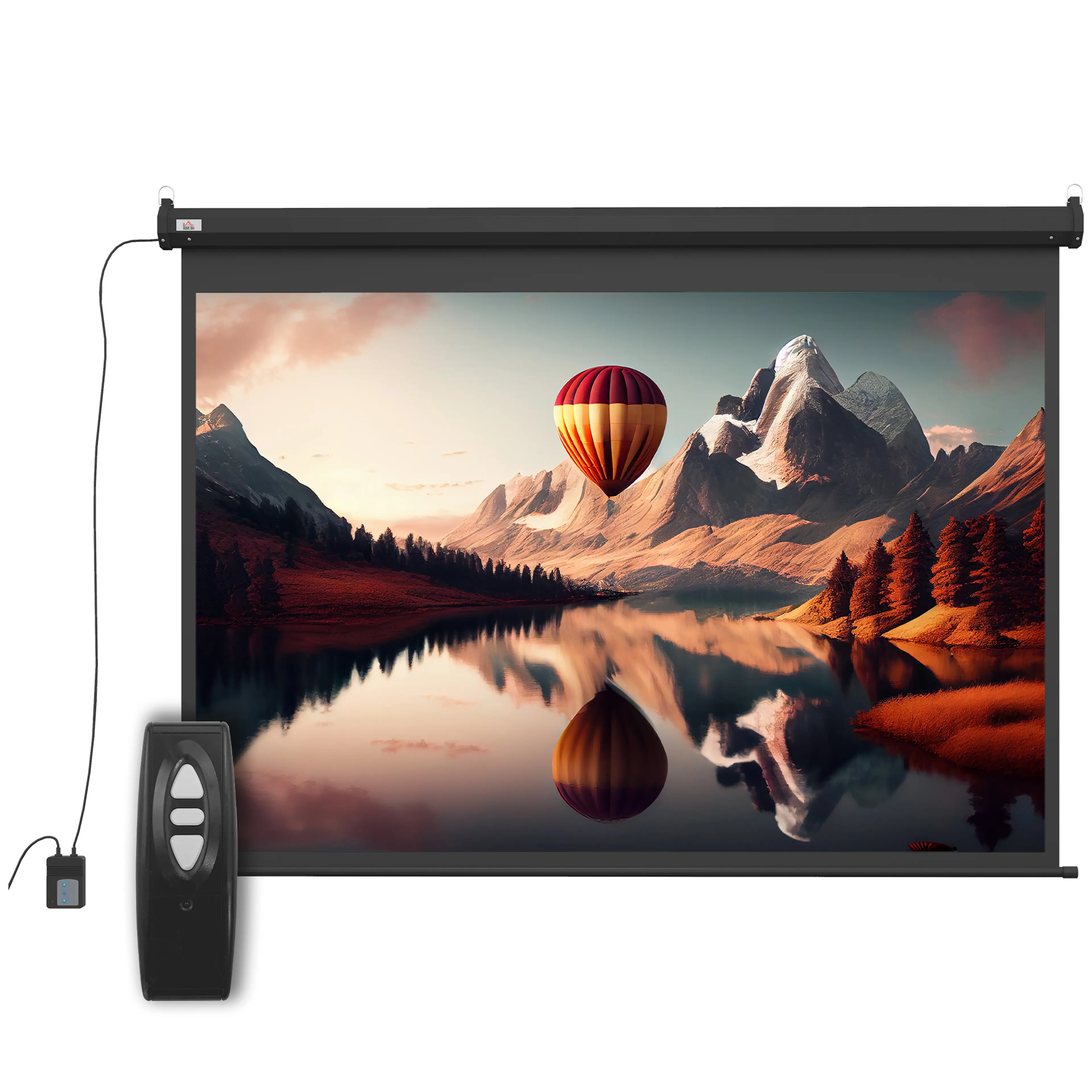 Projektorduk 84 tum motoriserad – 171 × 130 cm, 4:3, svart