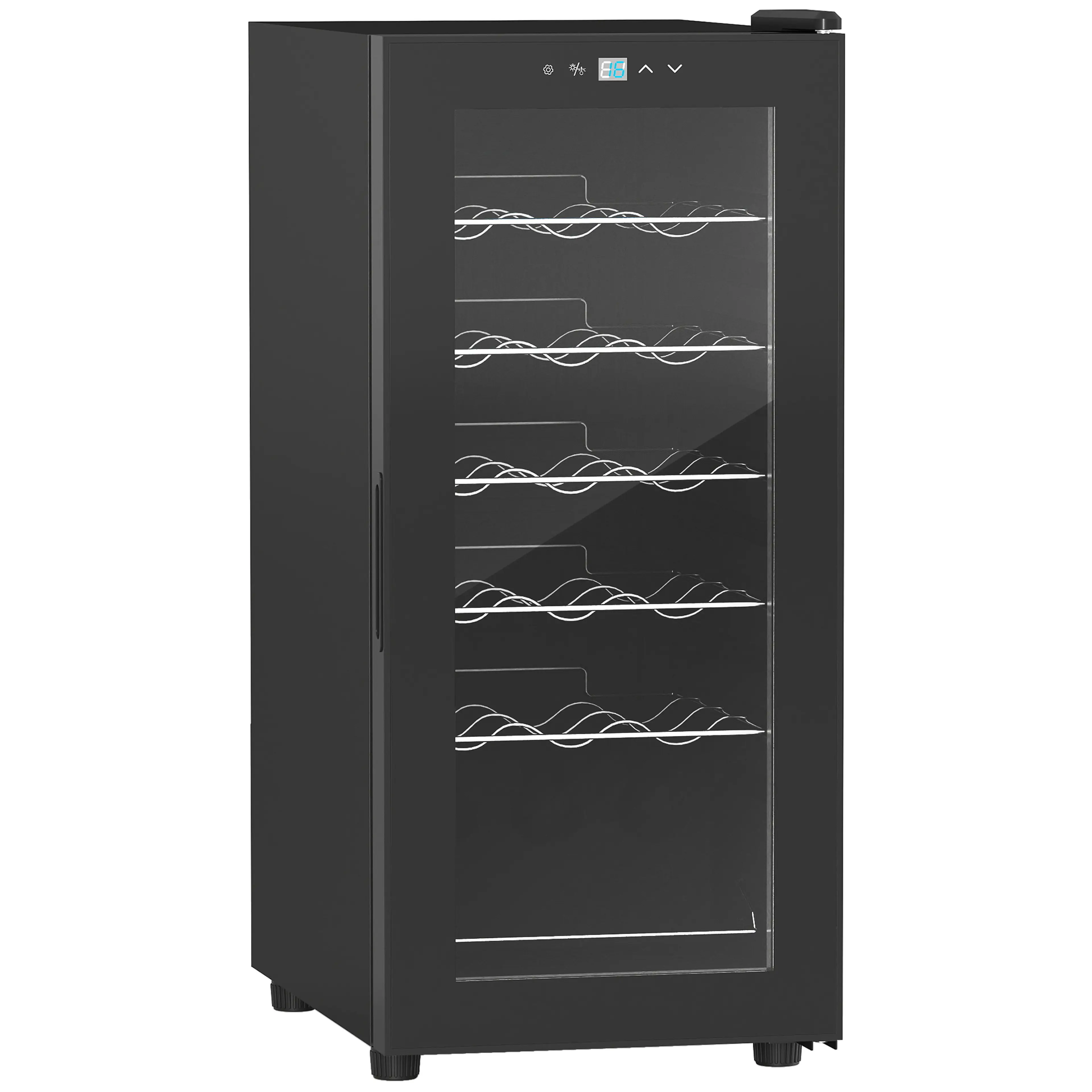 Vinkyl 18 flaskor – 34,5 cm bred och 78 cm hög, touchpanel