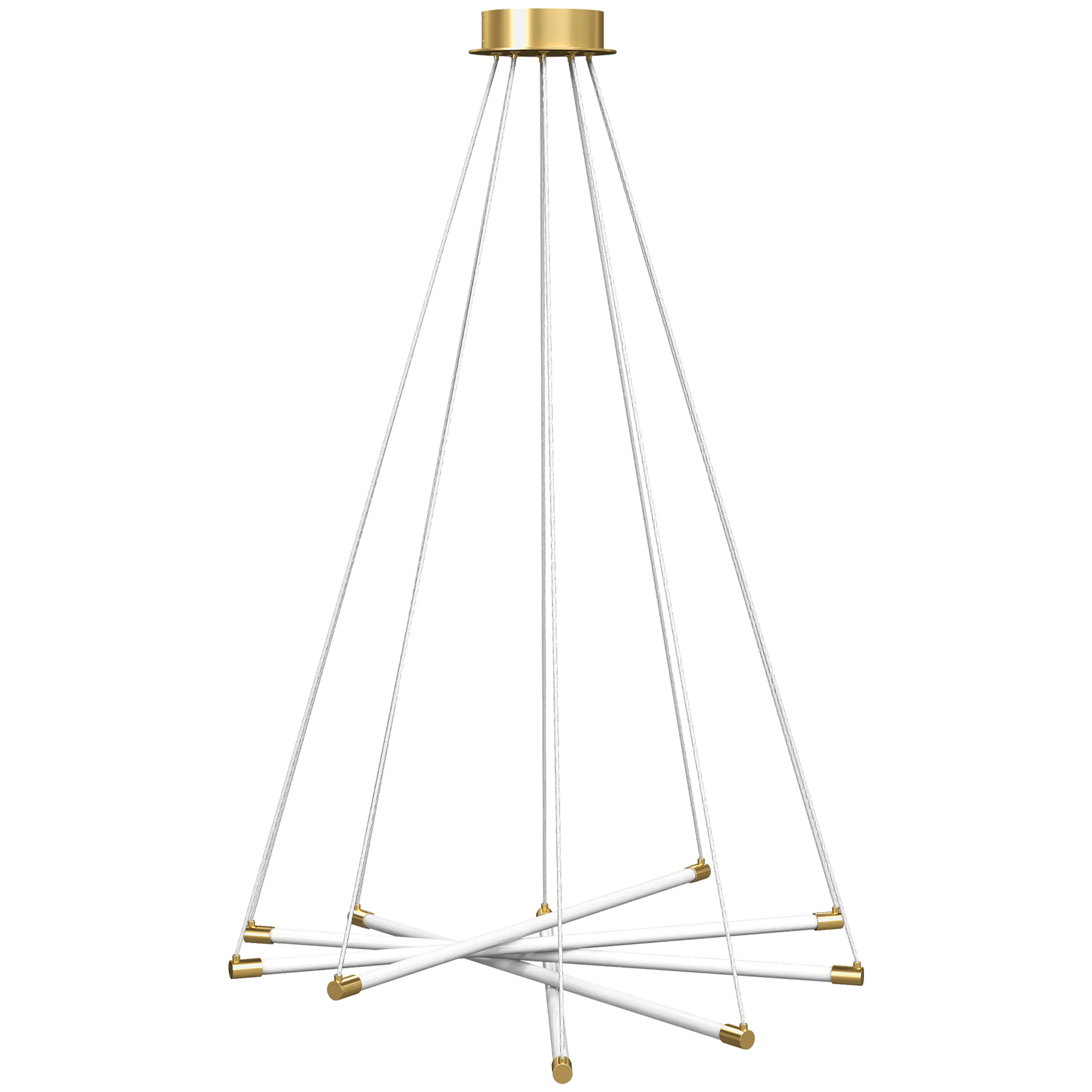 Taklampa LED 50 W med fem vridbara ljusrör – 5 800 lumen, Ø82 cm
