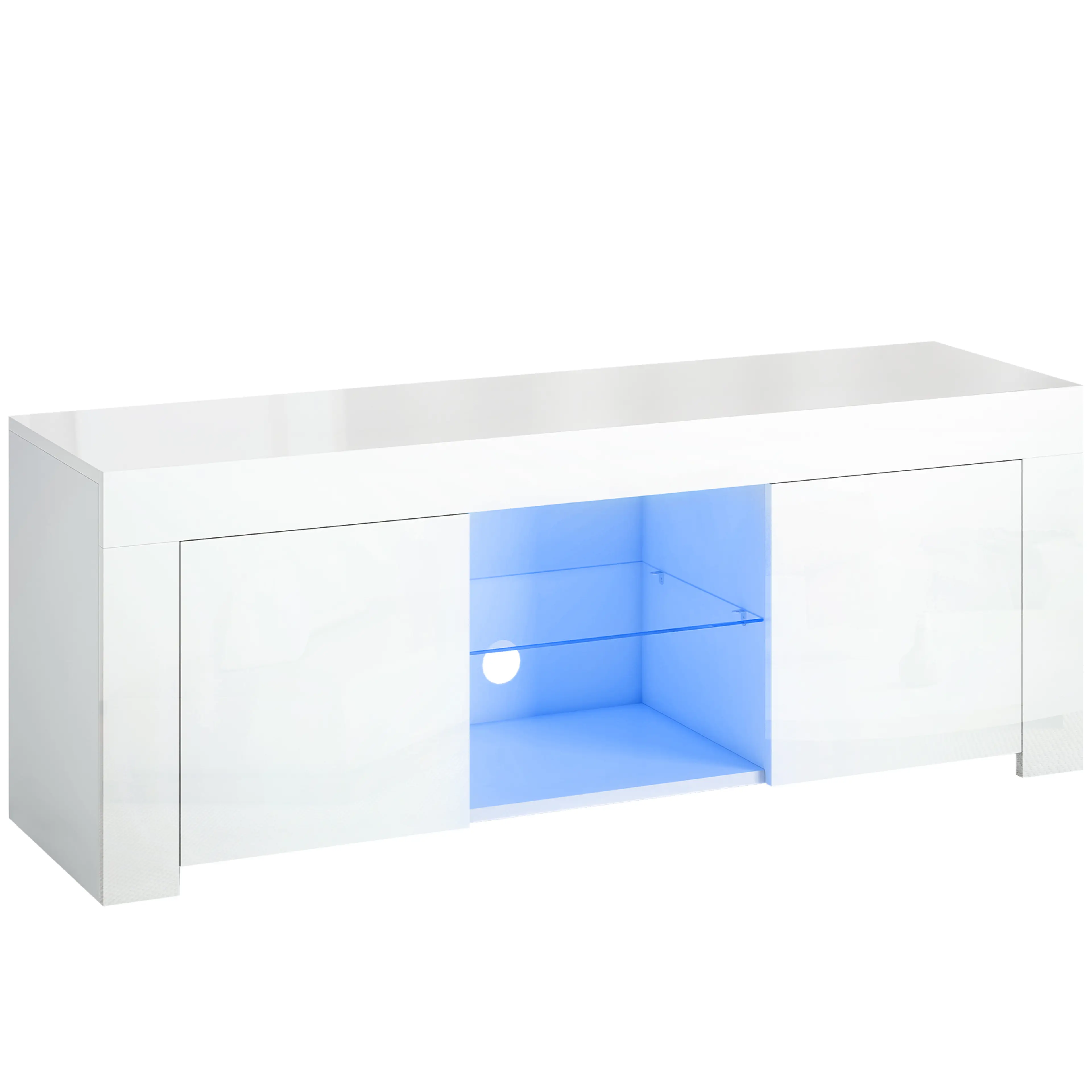 TV-bänk 120 cm med LED och två luckor