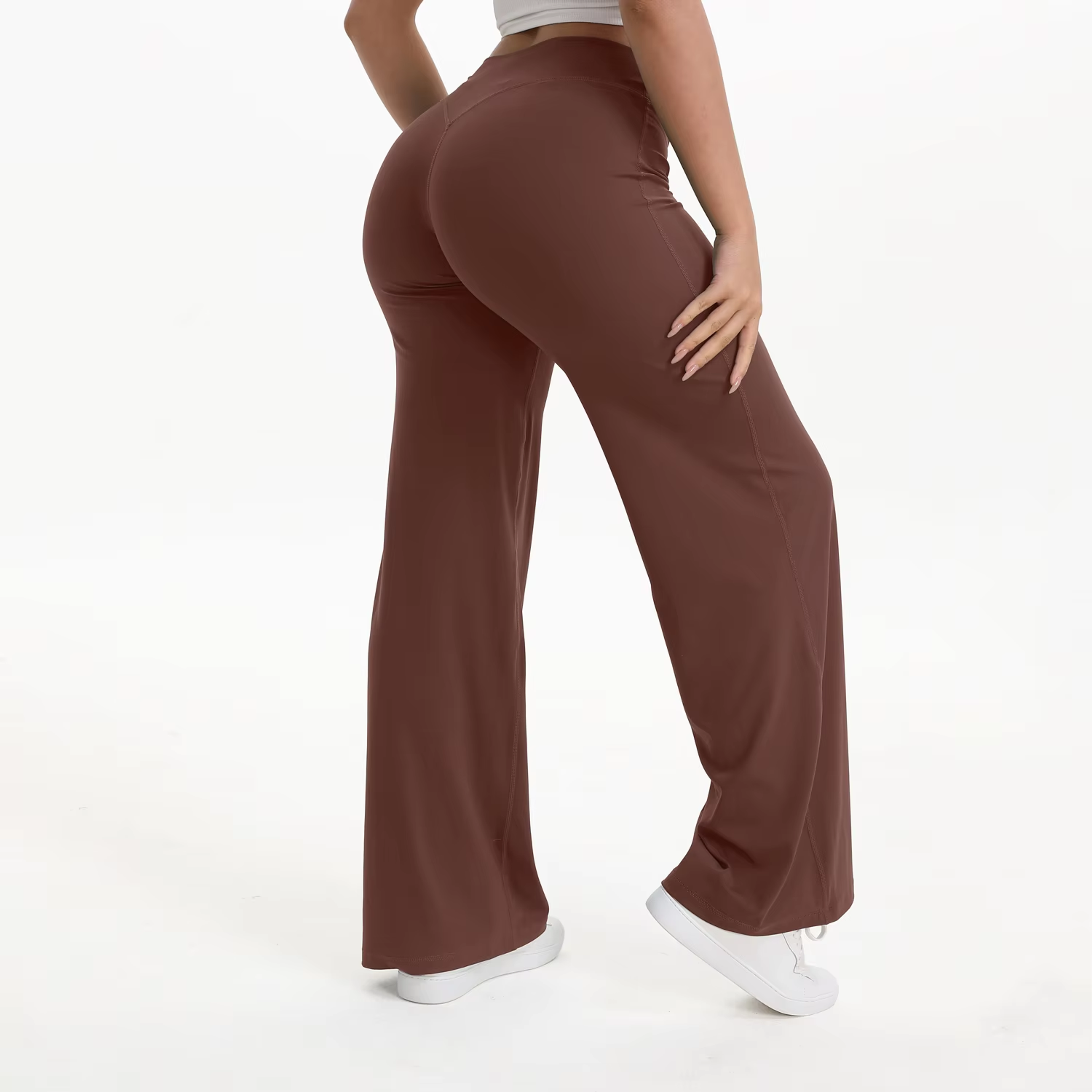 Yogabyxor i kaffebrun