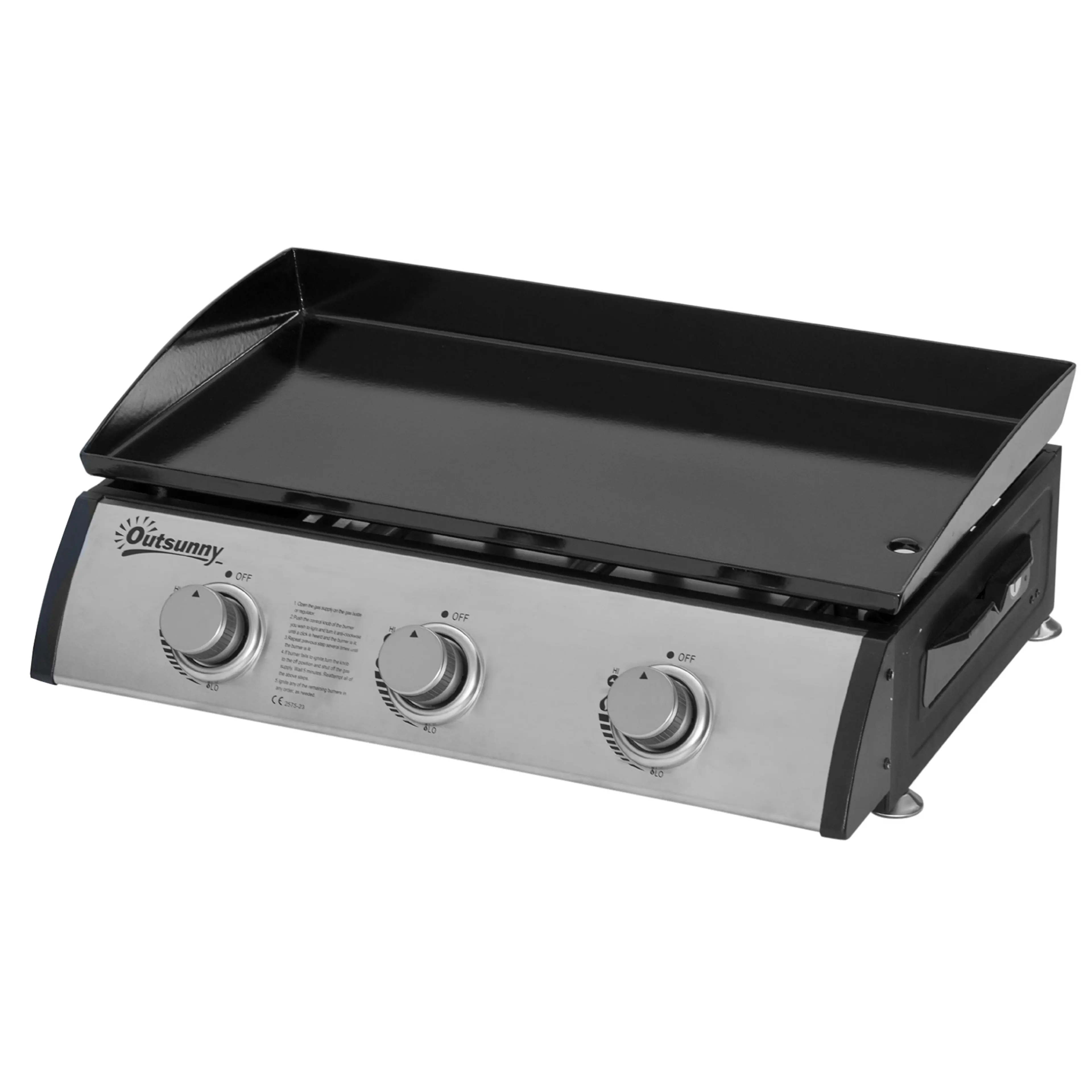 Plancha gasol 3 brännare, stekyta 61 × 35,5 cm