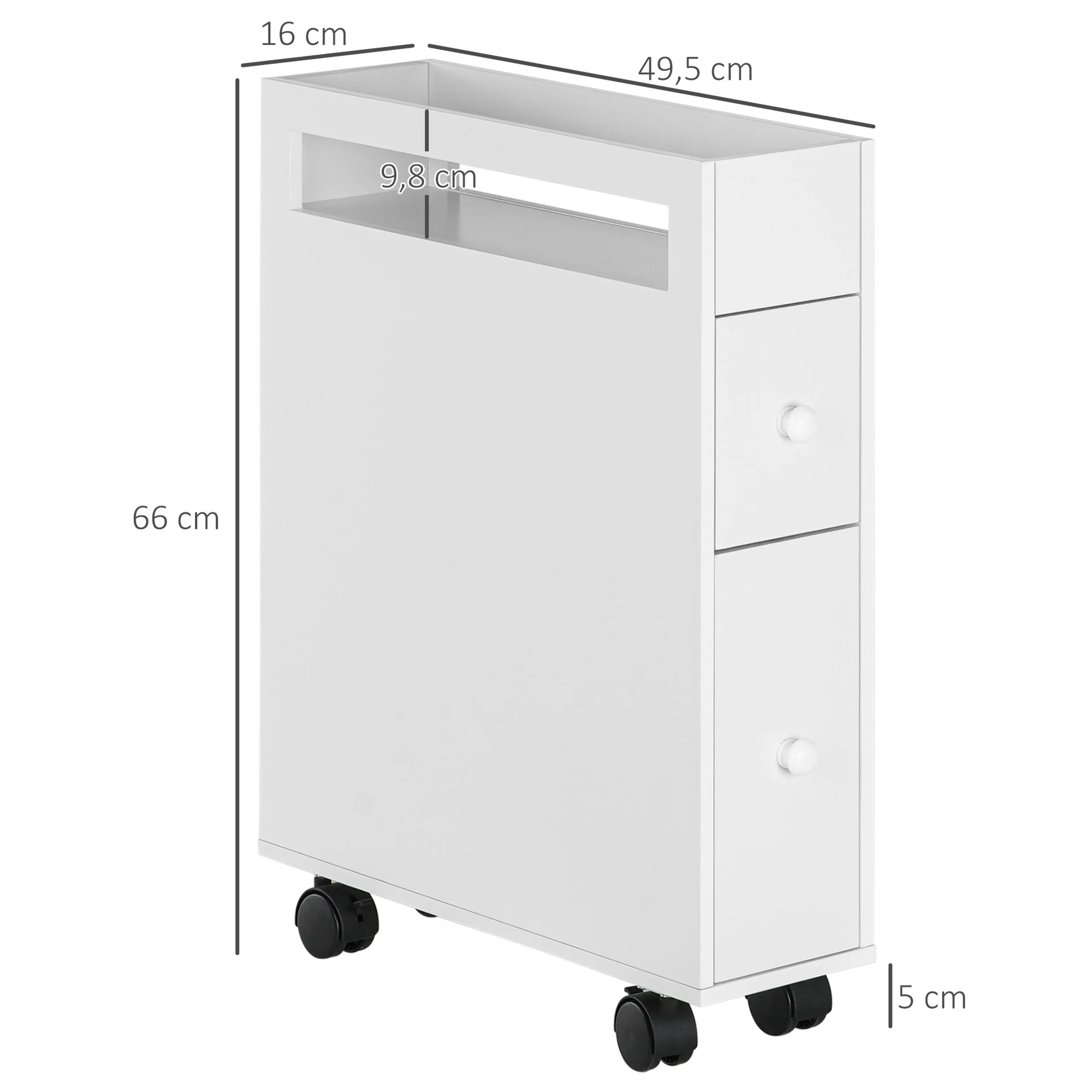 Nischvagn badrum 16 cm på hjul – bild 6