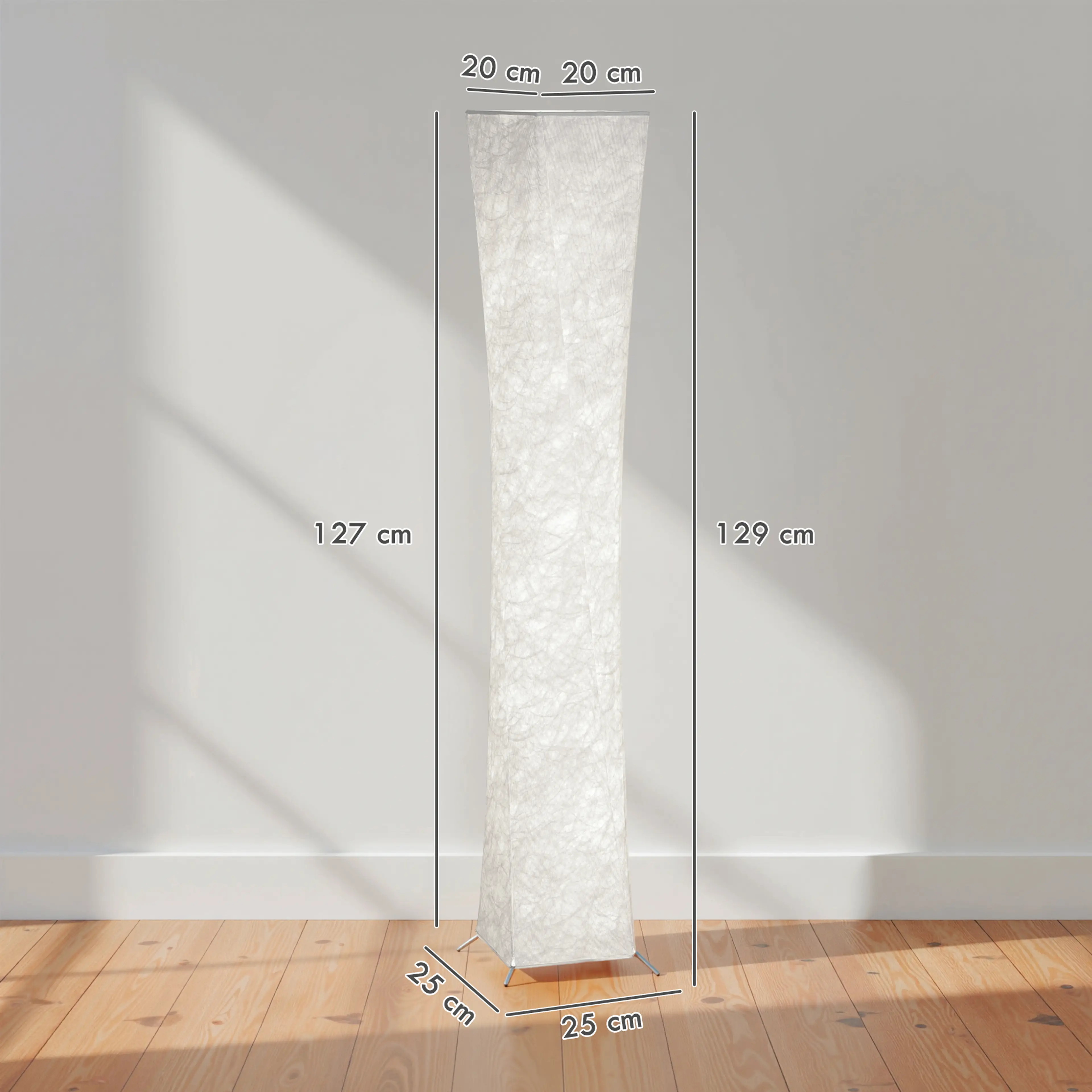 Golvlampa som lysande pelare 129 cm – tre ljusstyrkor, 900 lumen – bild 4