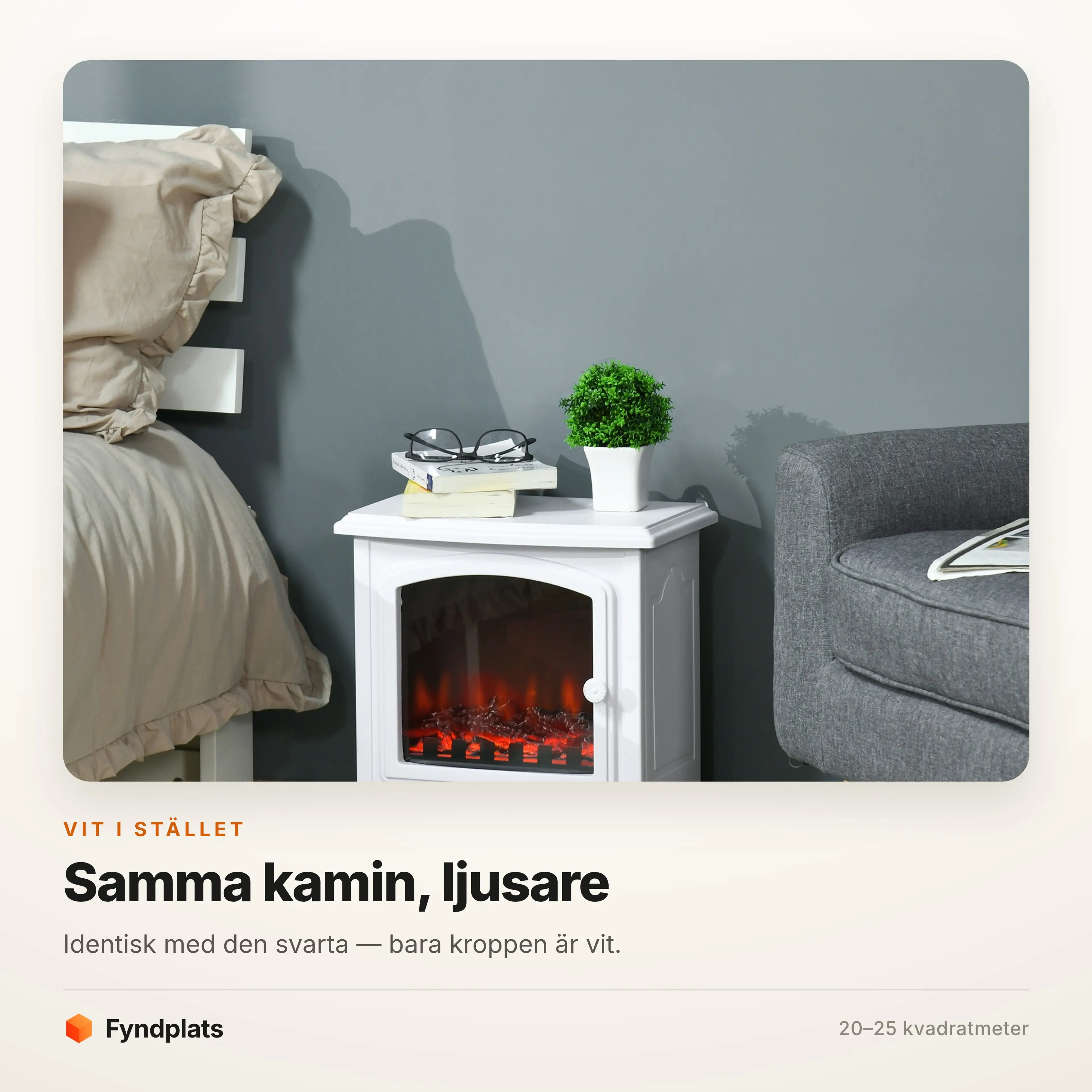 Identisk med den svarta modellen, bara kroppen är vit
