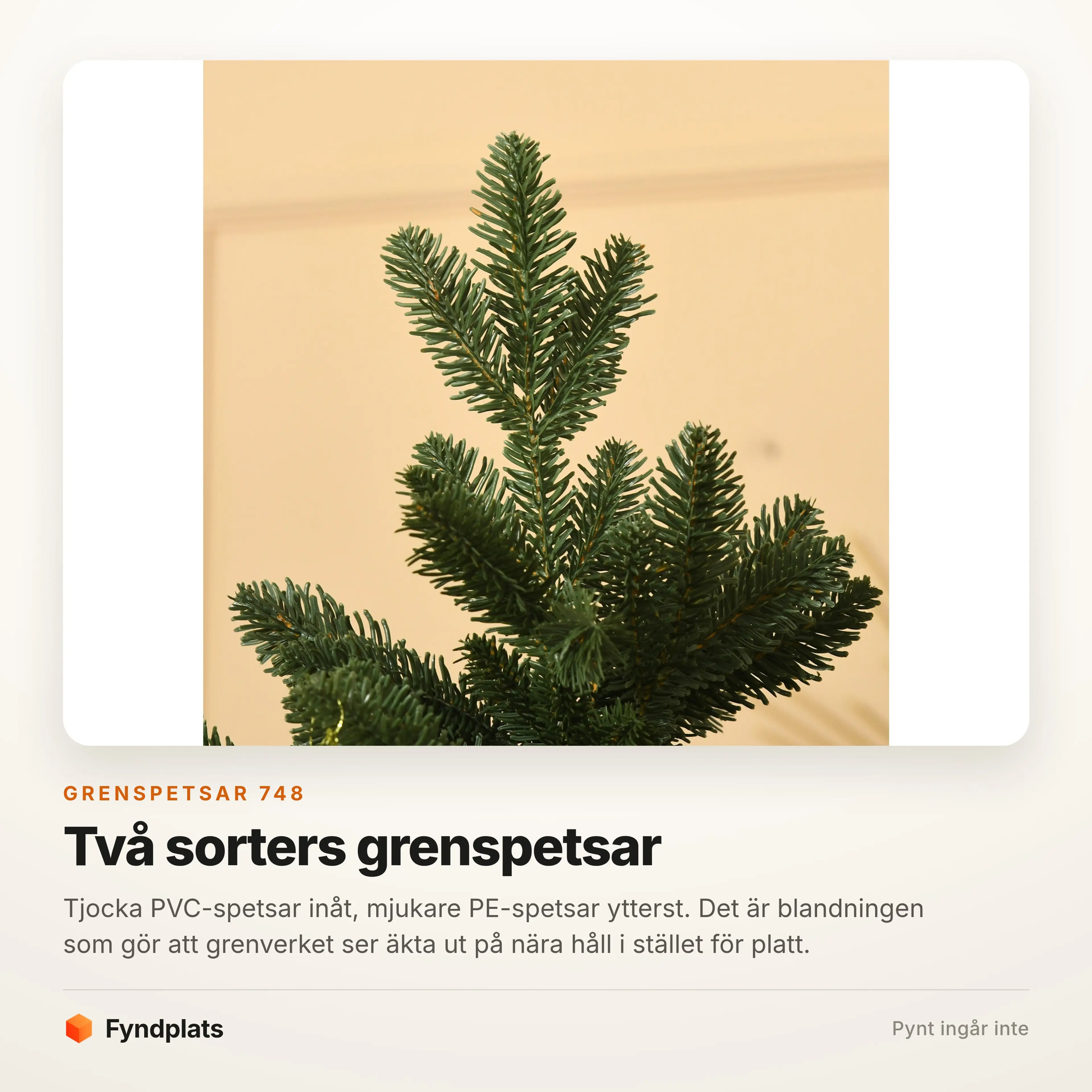 Närbild på de två sorternas grenspetsar