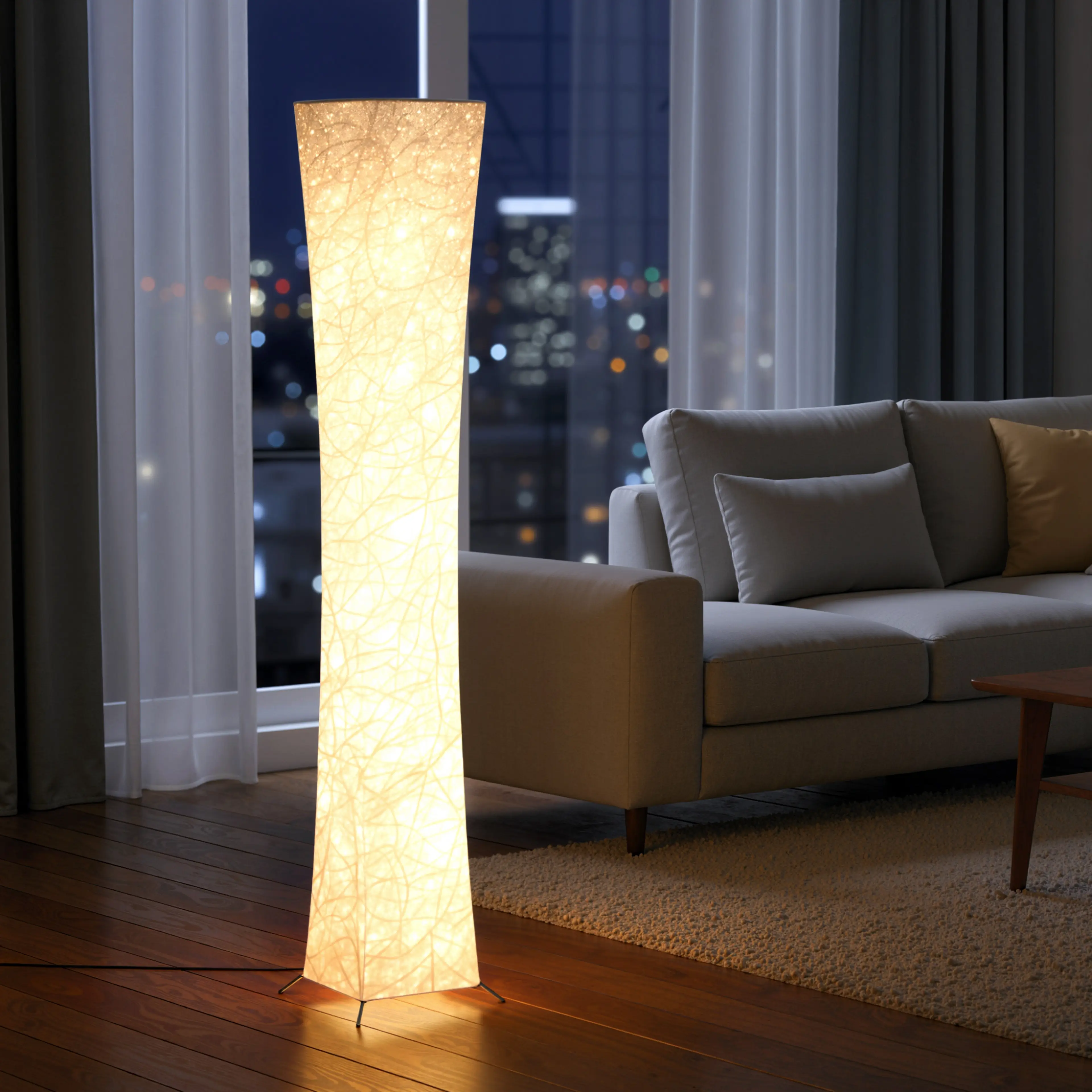 Golvlampa som lysande pelare 129 cm – tre ljusstyrkor, 900 lumen – bild 7