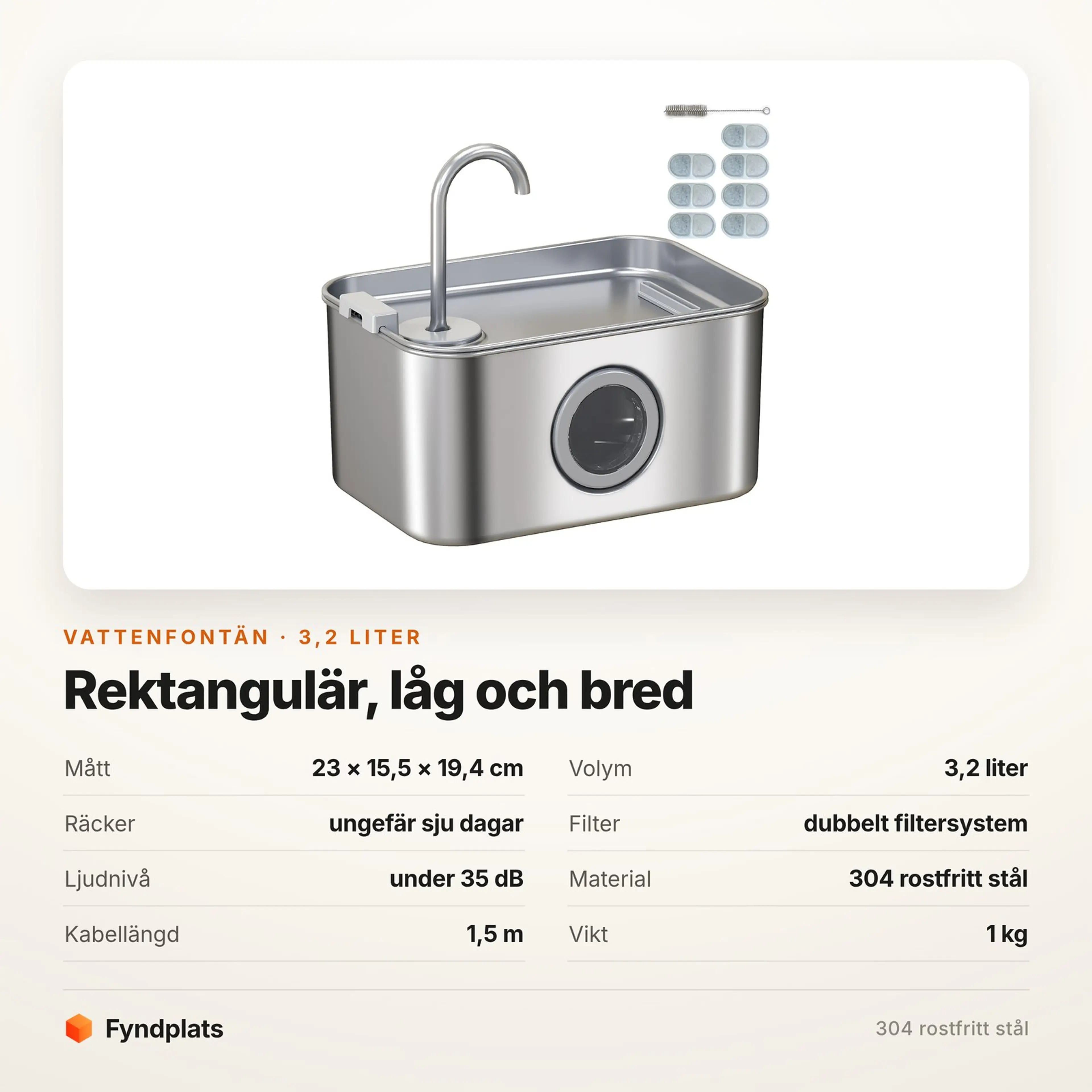 Faktakort: rektangulär, låg och bred