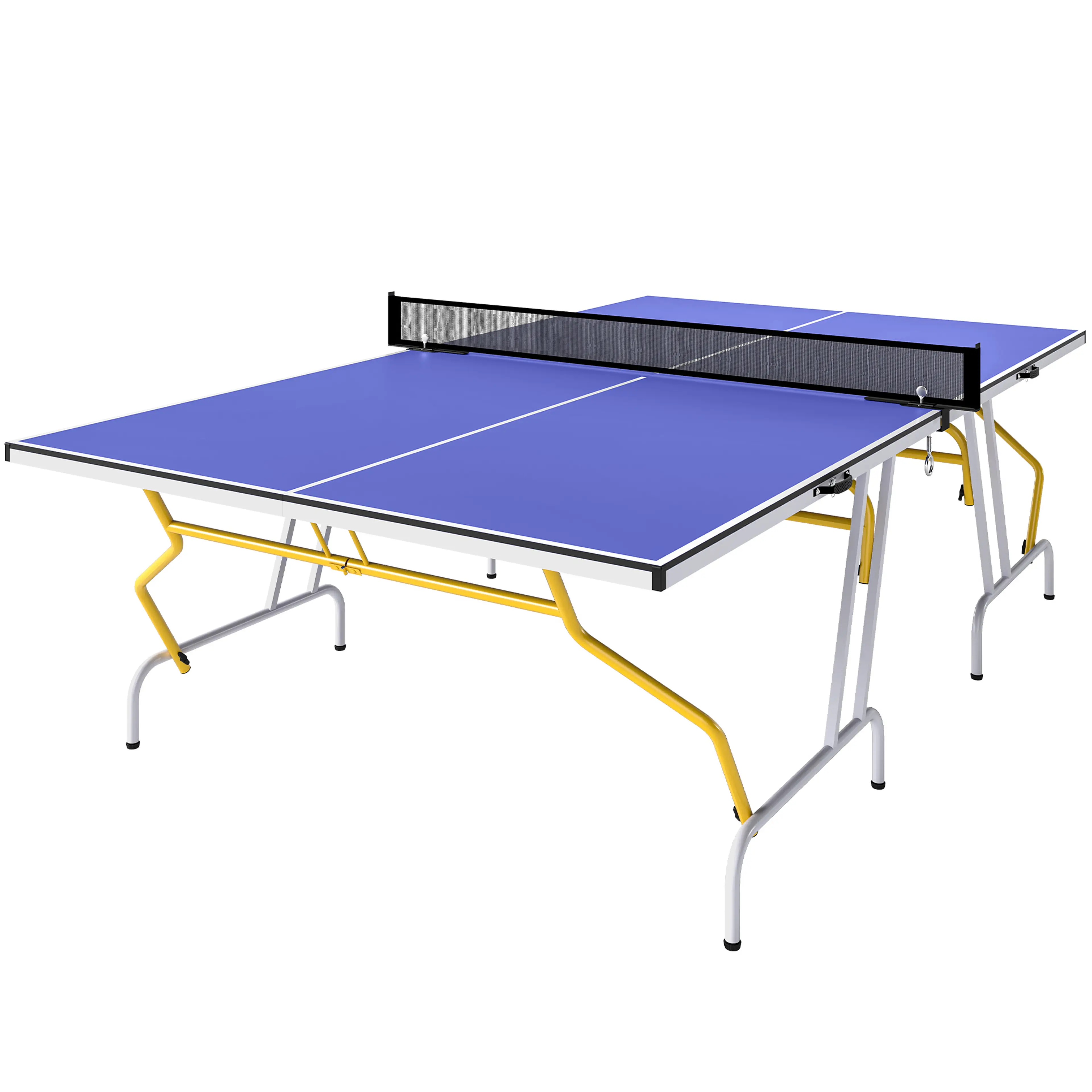 Bordtennisbord 274 × 152,5 cm, hopfällbart – inomhus, racketar och bollar ingår